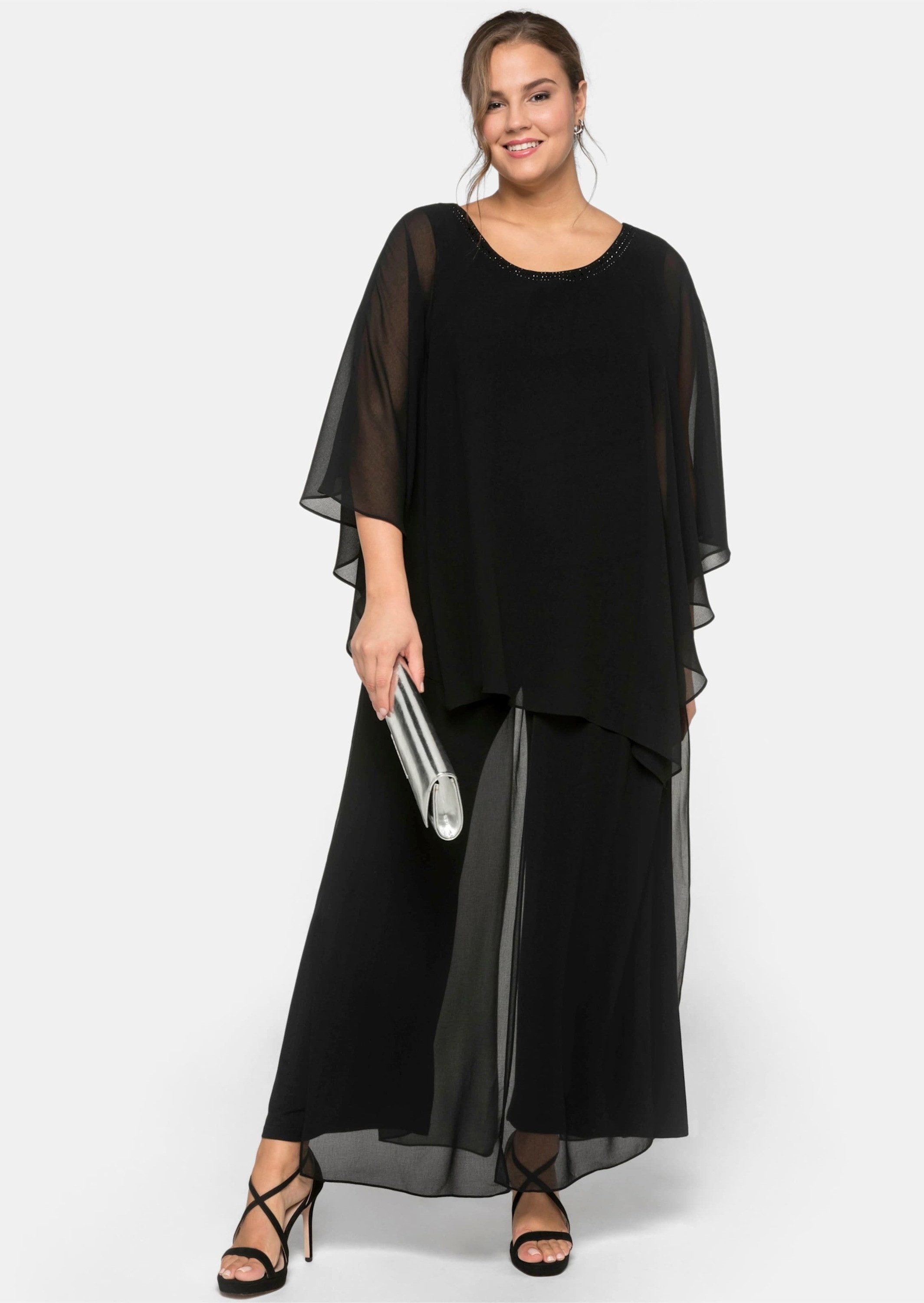 Sheego Klassische Bluse Tunika 3/4-Arm