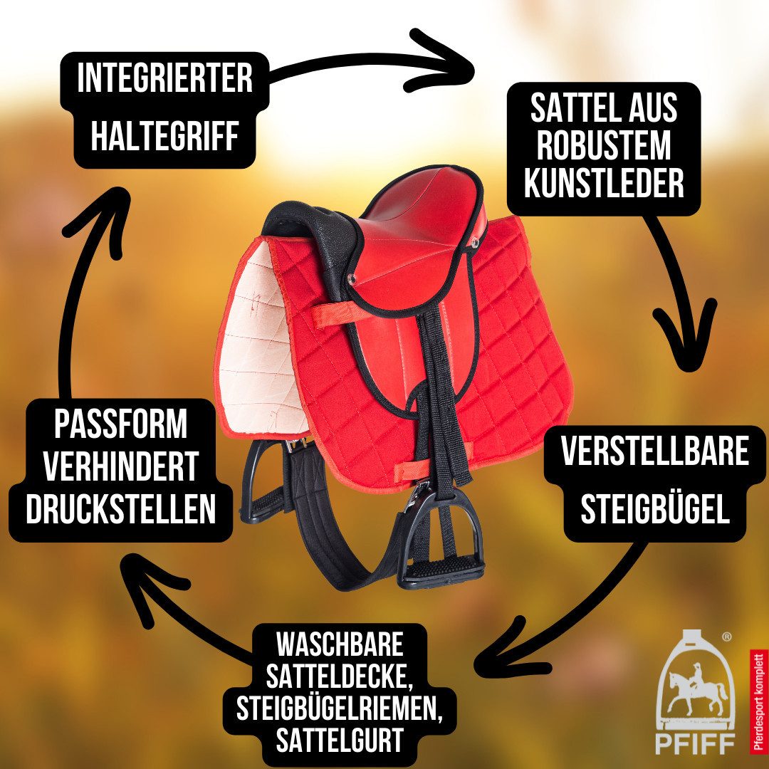 PFIFF Reitkissen Sattelset für Holzpferde