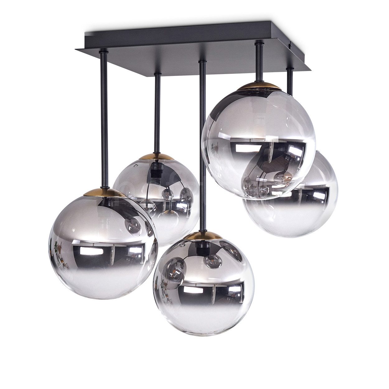 hofstein Deckenleuchte Deckenlampe aus Metall/Glas in günstig online kaufen