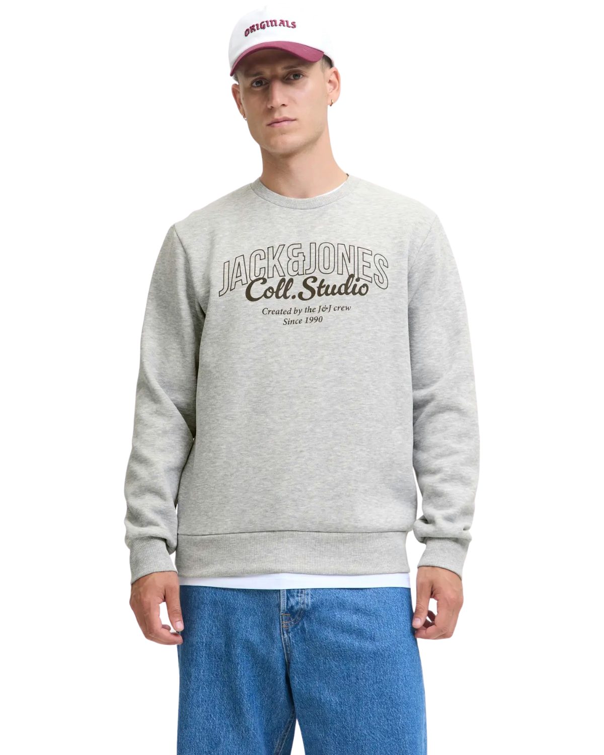 Jack & Jones Rundhalspullover mit weichem Print günstig online kaufen