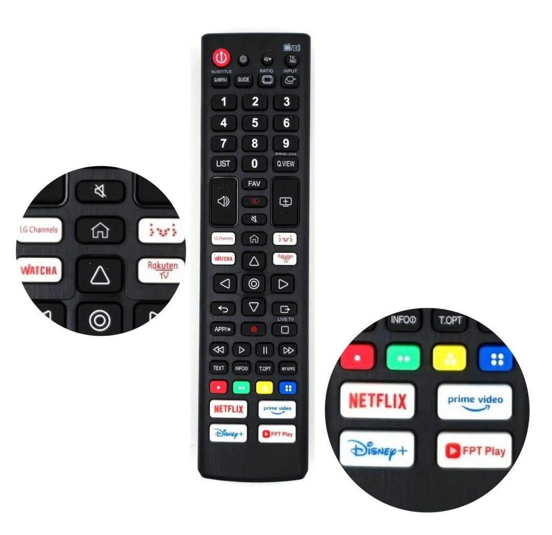 Alltro Universal TV Fernbedienung für alle LG TV Fernsehers Fernbedienung (Smart LCD LED QLED UHD 4K 8K 3D TV)