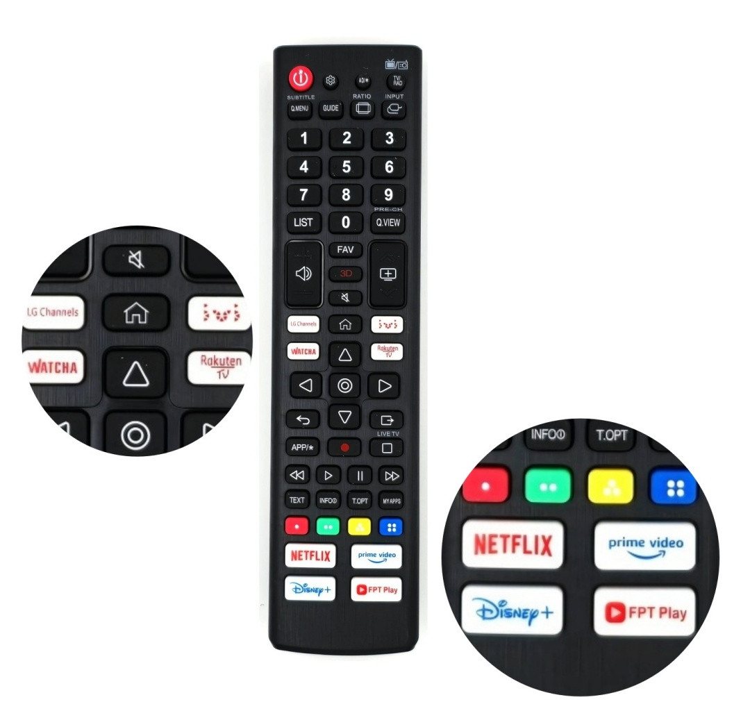 Alltro Universal TV Fernbedienung für alle LG TV Fernsehers Fernbedienung (Smart LCD LED QLED UHD 4K 8K 3D TV)