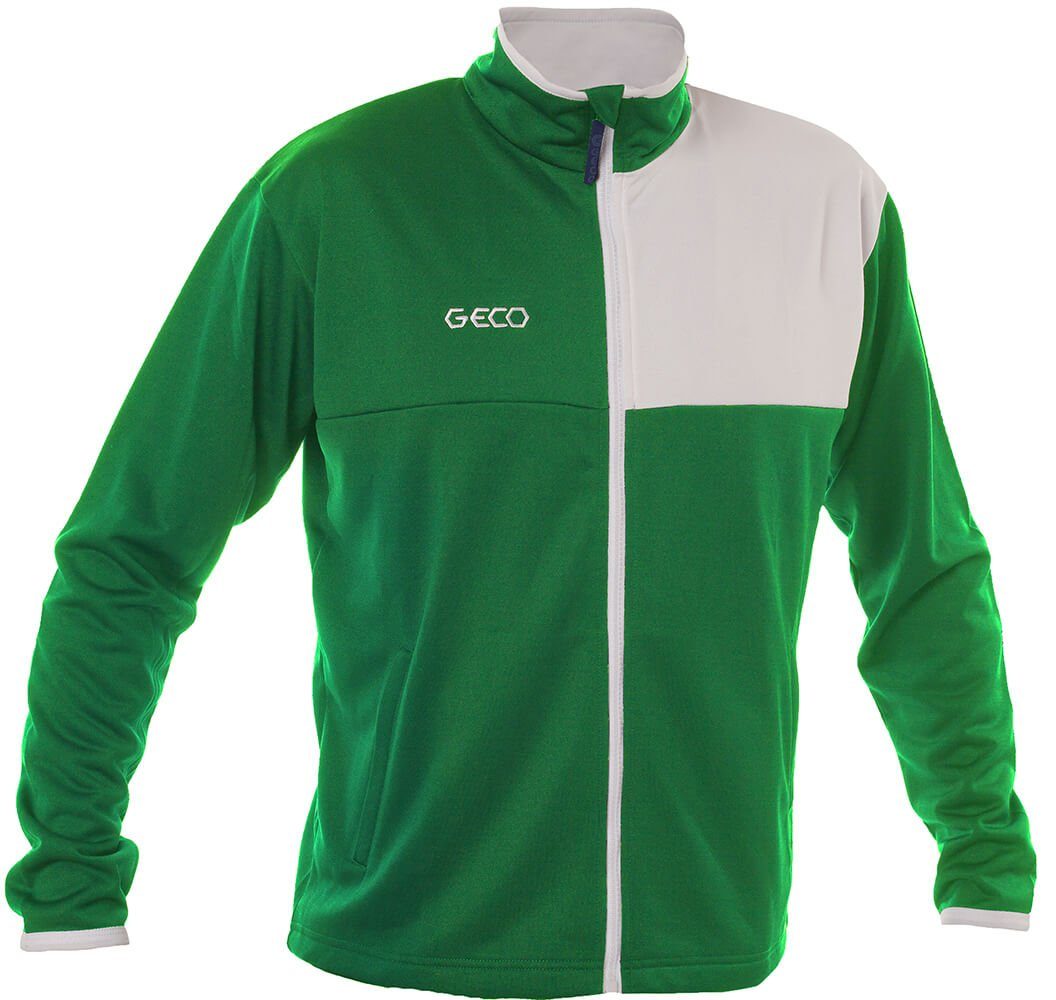 Geco Kusi Sportswear Fußball grün zweifarbig Trainingsjacke Sportjacke Geco Trainingsjacke