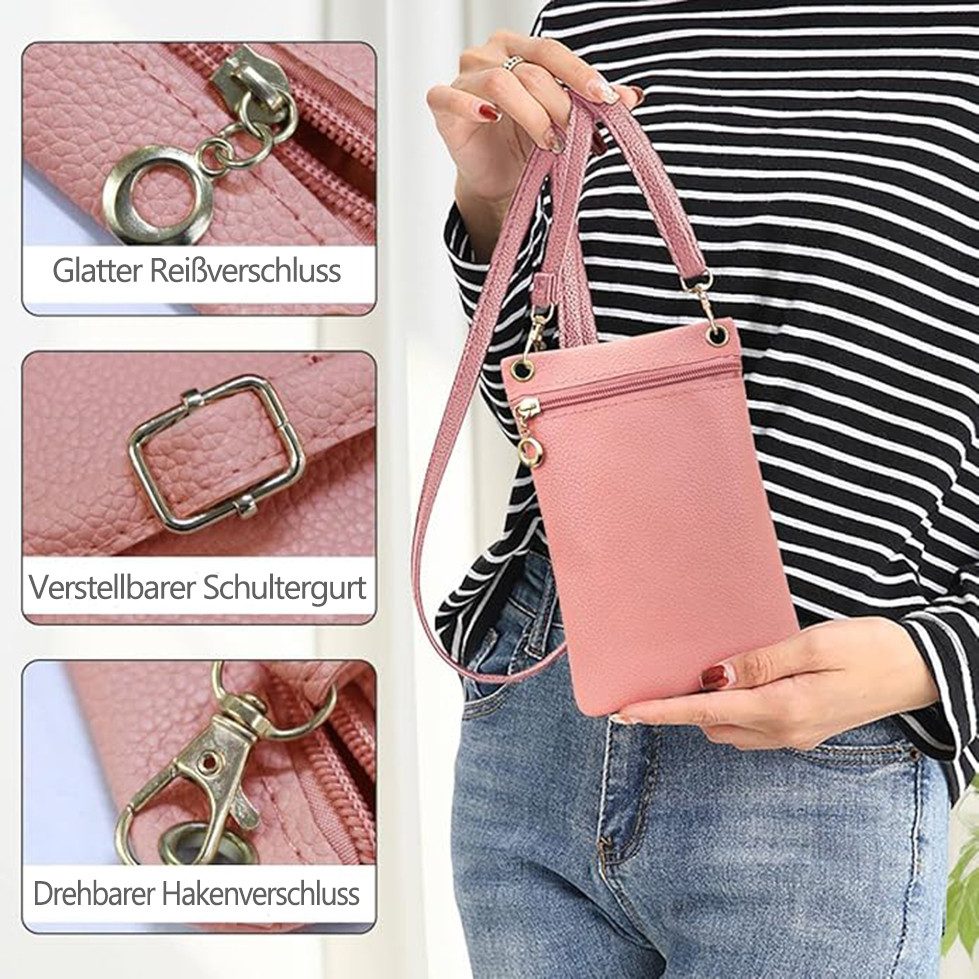 Coonoor Umhängetasche Damen Litschi Muster Handytasche günstig online kaufen