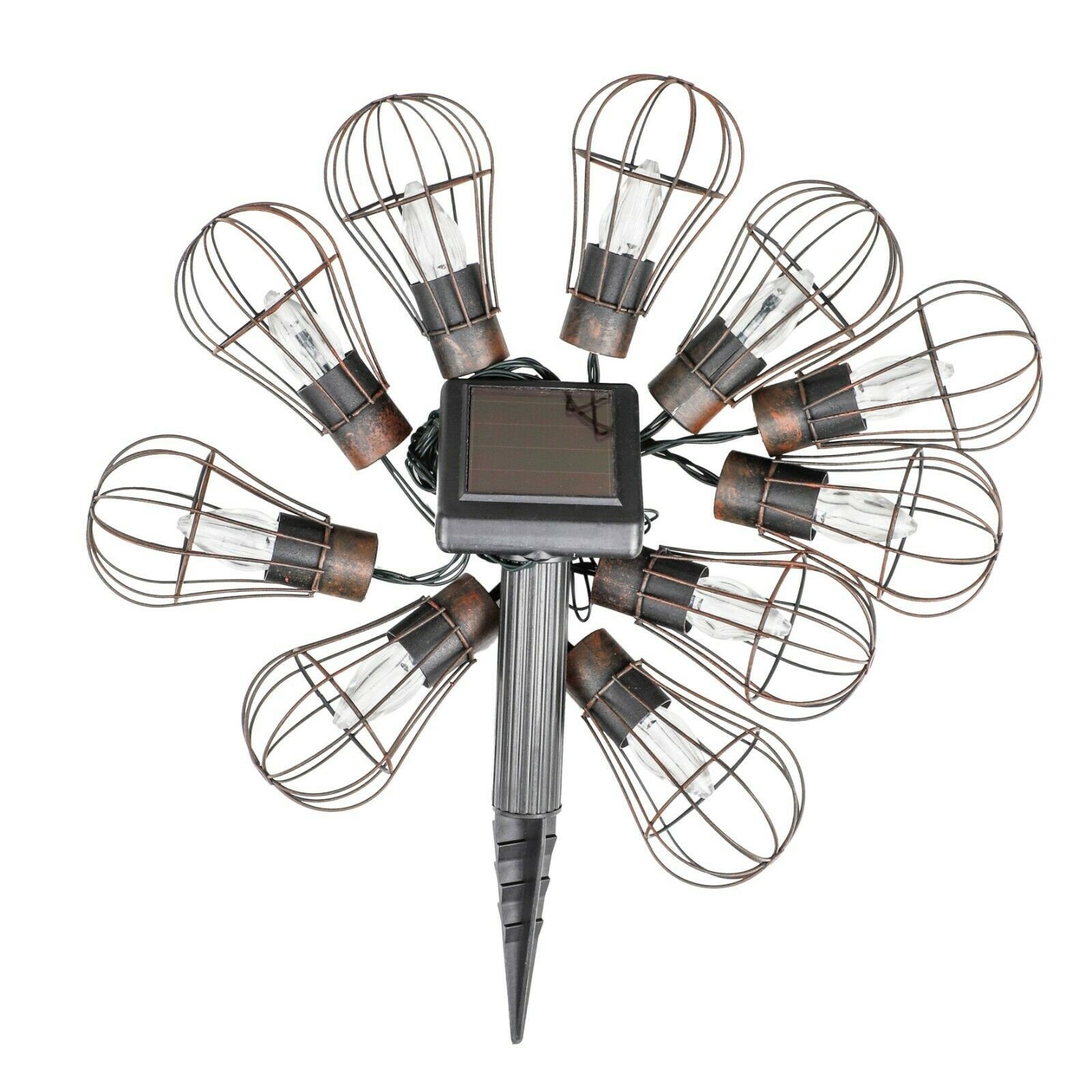 Meinposten LED-Lichterkette Solarlichterkette Solar Gartenbeleuchtung Balko günstig online kaufen