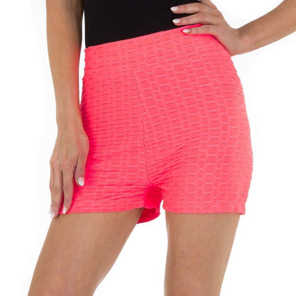 Freizeitshorts in Ital-Design Hotpants Shorts Freizeit Stretch Pink Damen