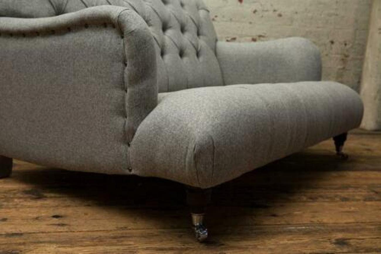 2 Sofa Sofa Polster Stoffsofas 2-Sitzer, JVmoebel Design Chesterfield Sofas Sitzer Textil