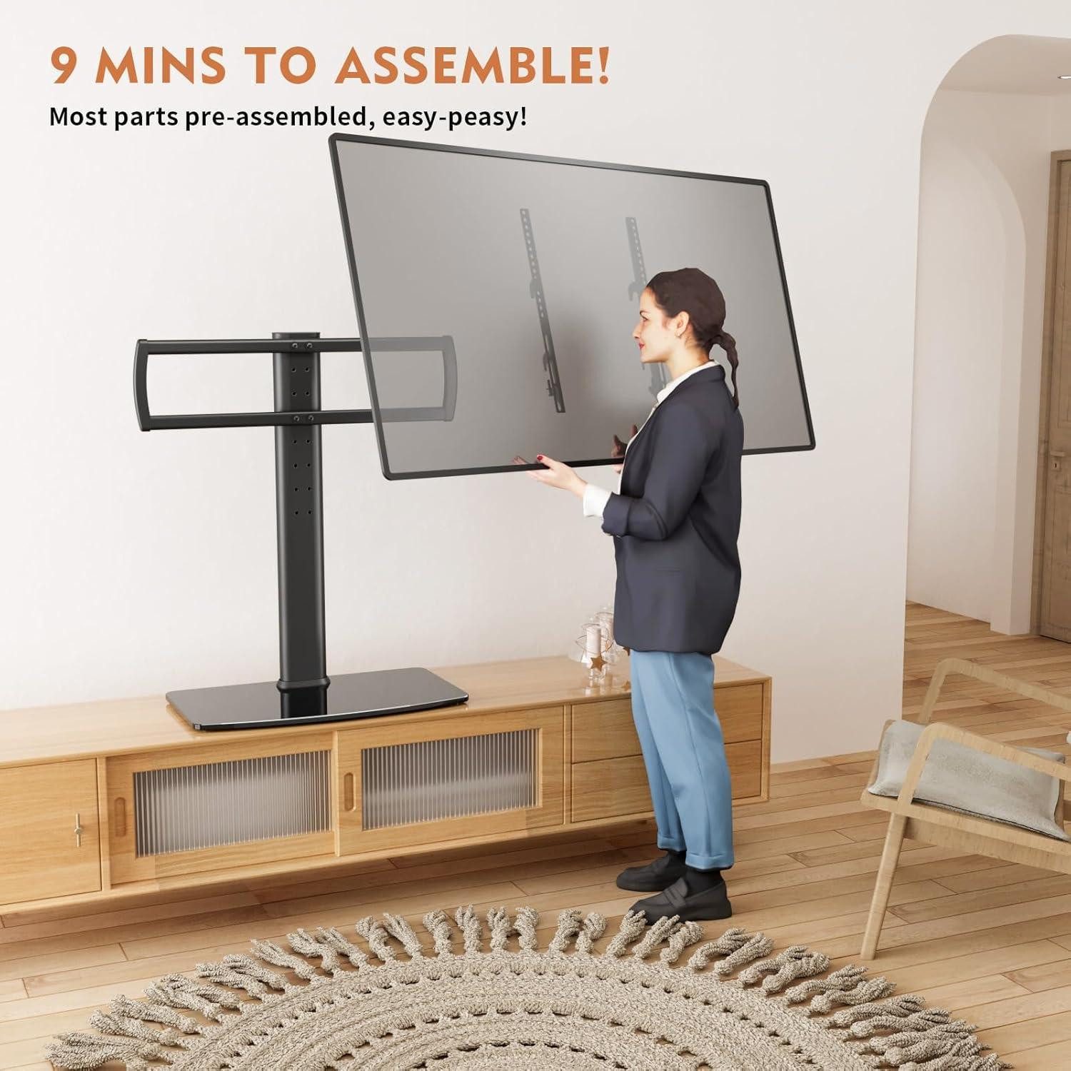 LuxusKollektion TV-Ständer TV Standfuß Universal Höhenverstellbar 40-86 Zoll LCD LED – Bild 3 von 5
