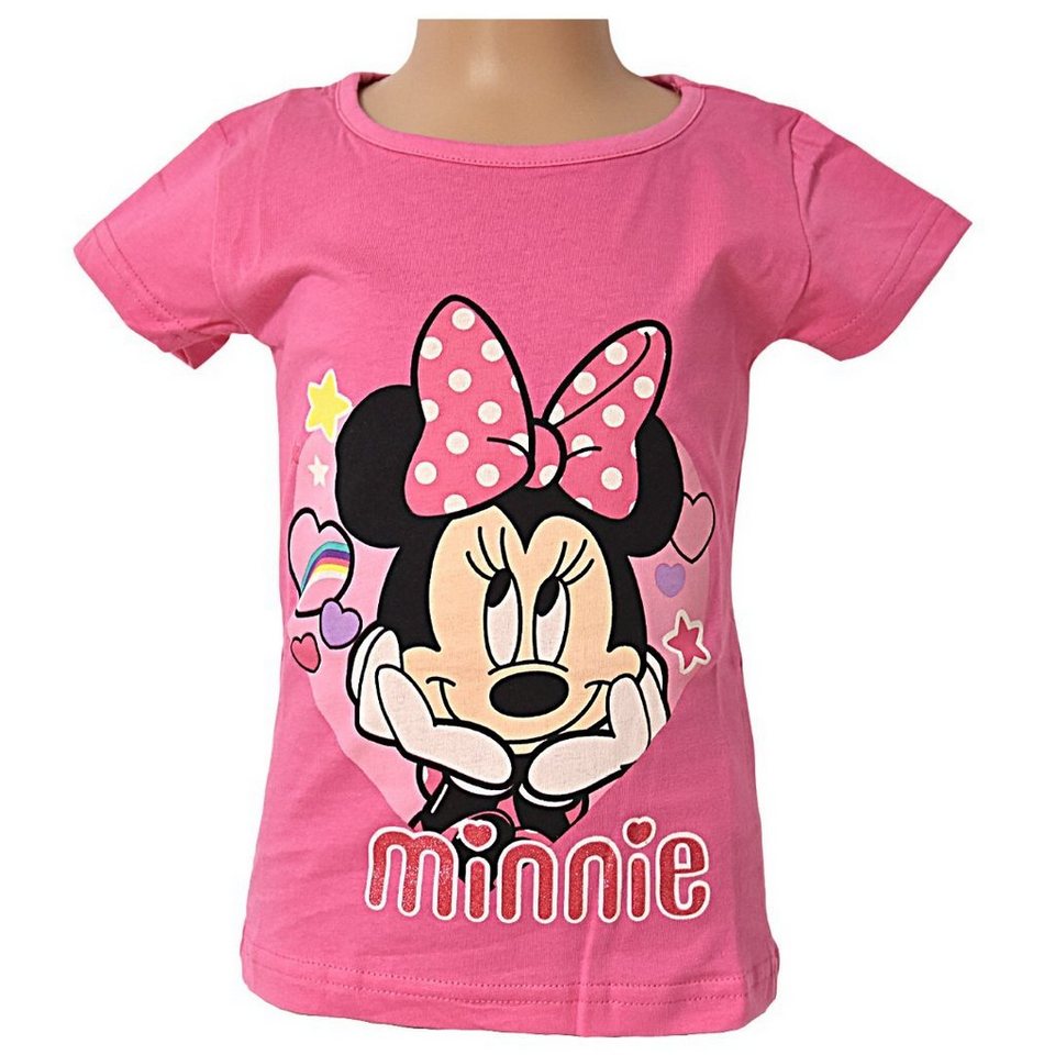Disney Minnie Mouse T Shirt »Minnie Maus« Mädchen kurzarm Shirt Gr. 21 21  cm