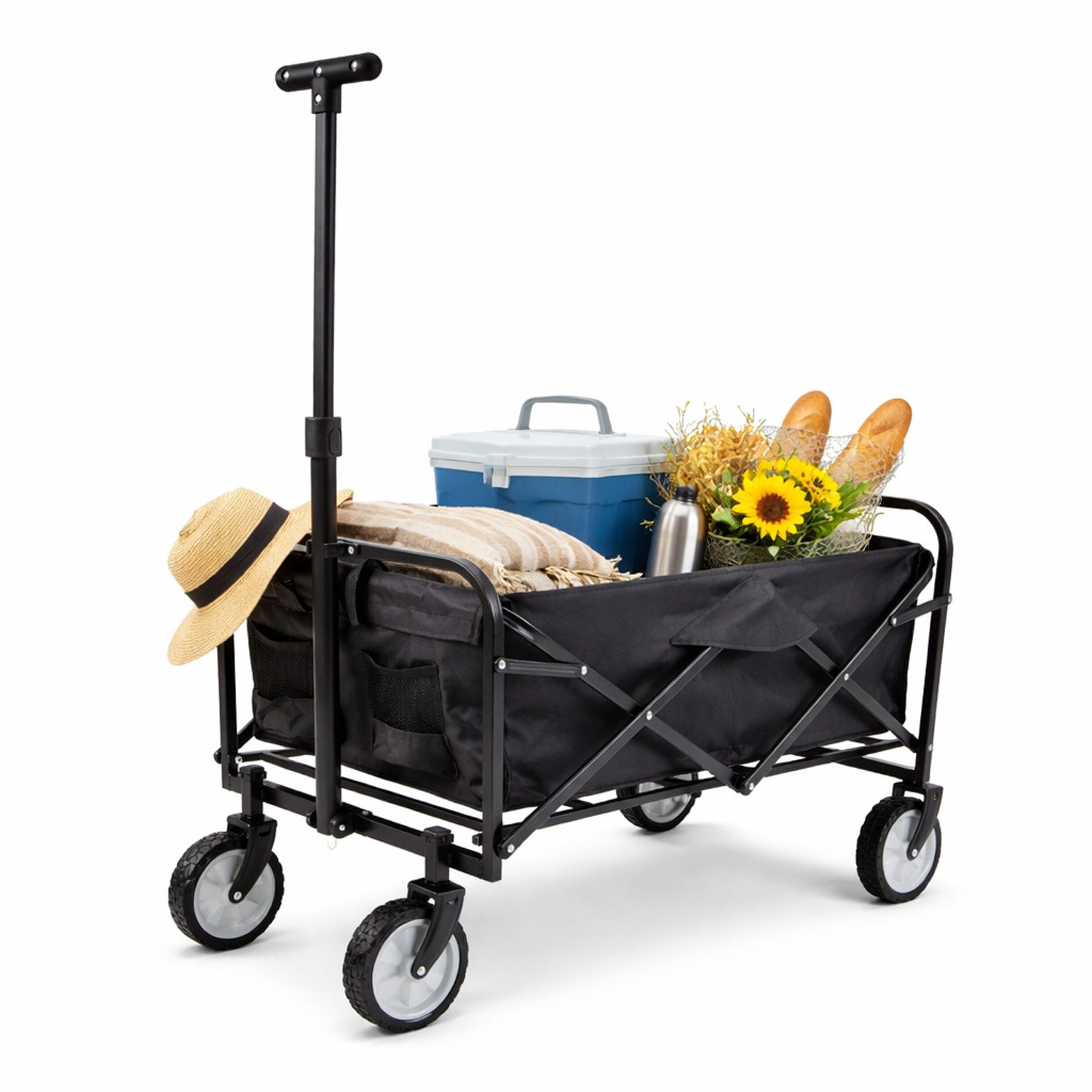 Bollerwagen Faltbarer Bollerwagen Transportwagen Handwagen Gartenwagen Stahlrahmen