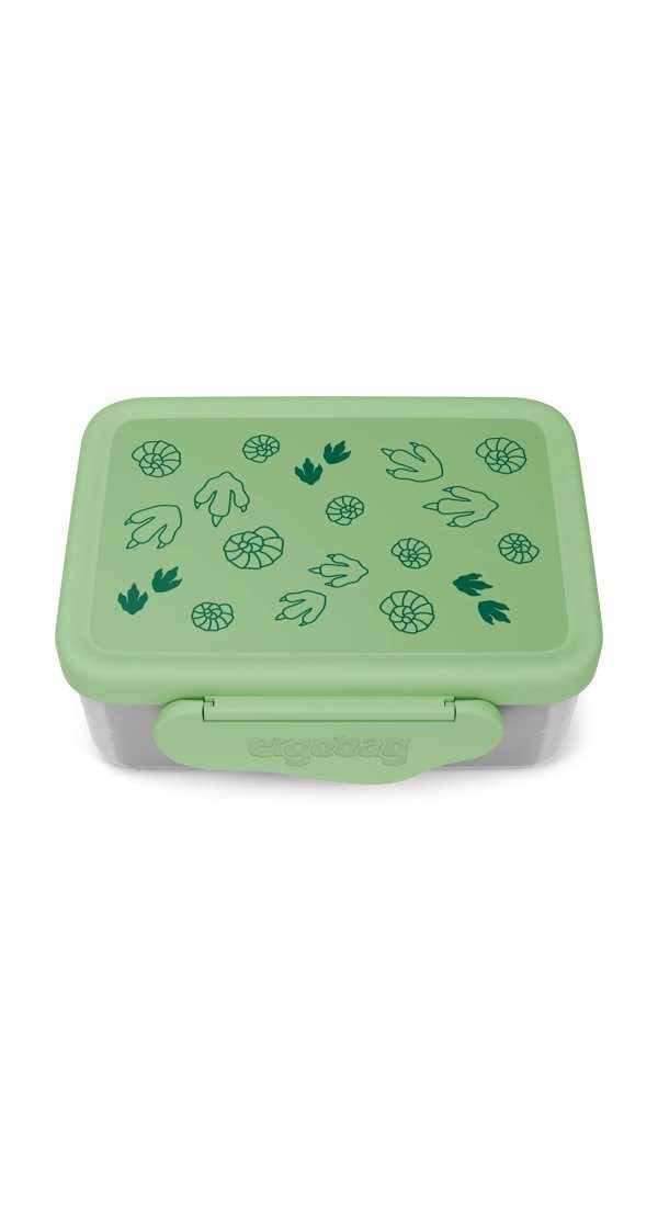 ergobag Lunchbox Edelstahl Brotdose, Edelstahl, (Edelstahl Brotdose, 3-tlg., 1x Brotdose, 1x Trennfach), spülmaschinengeeignet bis 45 Grad, Handwäsche empfohlen