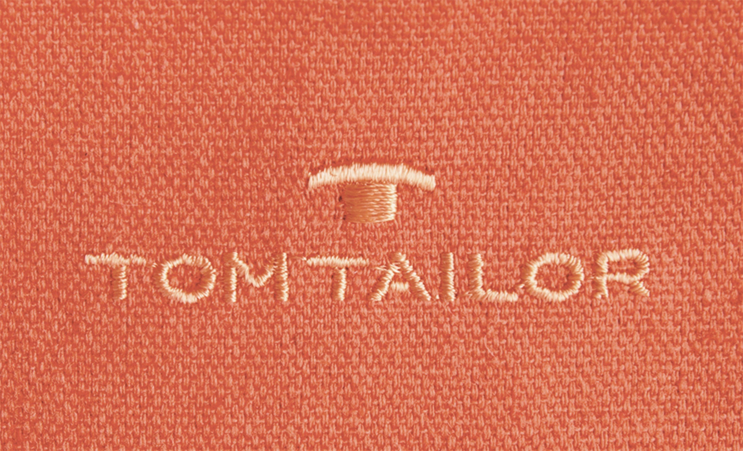 TOM TAILOR Signature, 1 Paspel, Dove Stück mit orange/ziegelrot/terrakotta ohne Dekokissen HOME Füllung, Kissenhülle