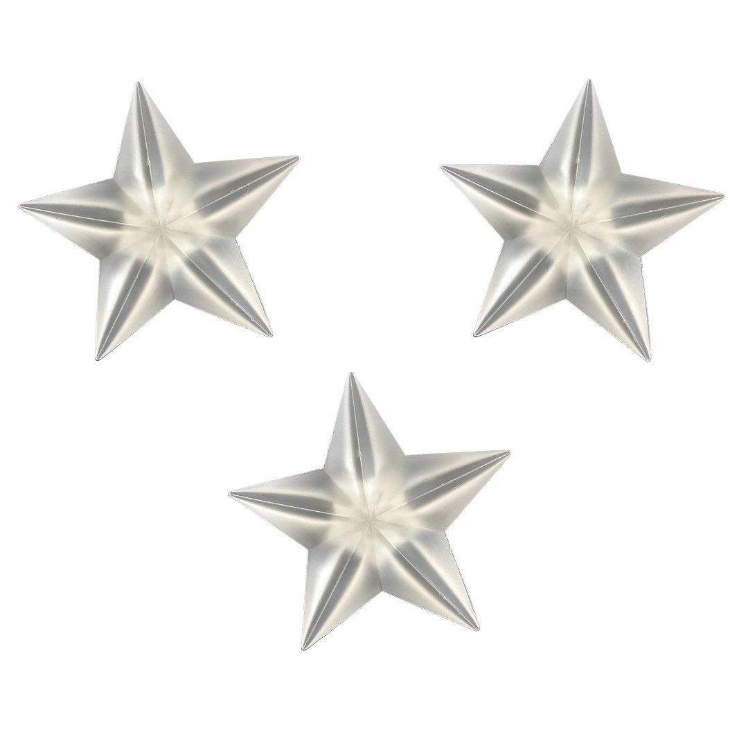 abc HOME Fensterdekoration Sterne, LEDs, Farbwechsel, 3er Set, batteriebetrieben, Farbwechsel