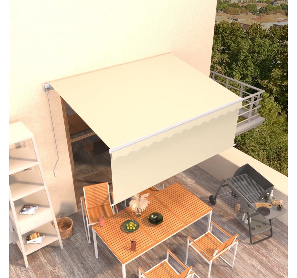 Thumbnail - vidaXL Markise Sonnenschutz Manuell Einziehbar mit Rollo 3x2,5 m Creme