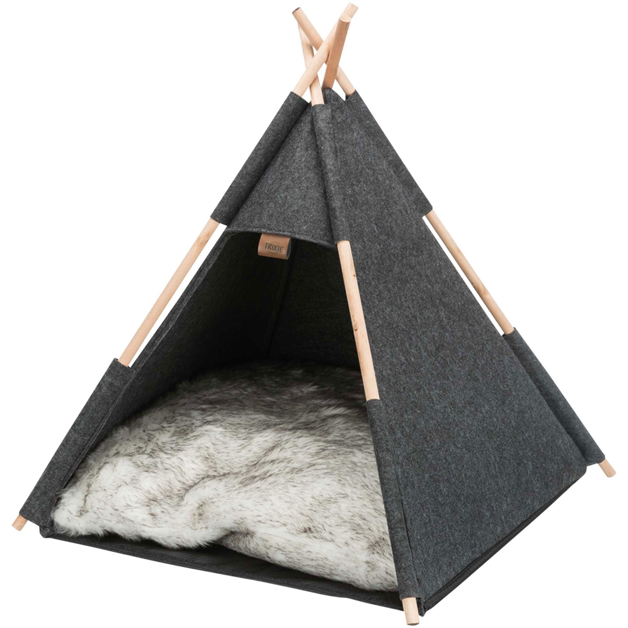 TRIXIE Tierbett Hunde Zelt Tipi, hygienischem Polyester, Hundehöhle