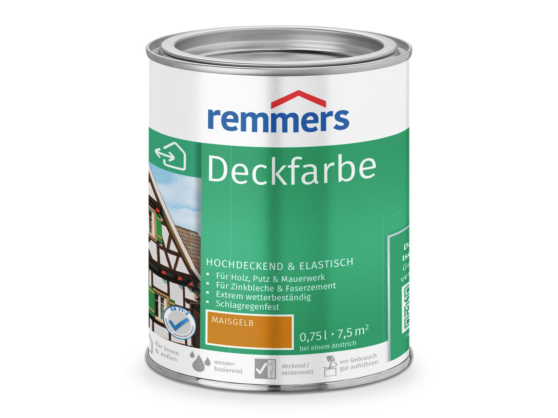 Remmers Wetterschutzfarbe Deckfarbe 0,75 Liter, für viele Untergründe, hochdeckend, wetterfest