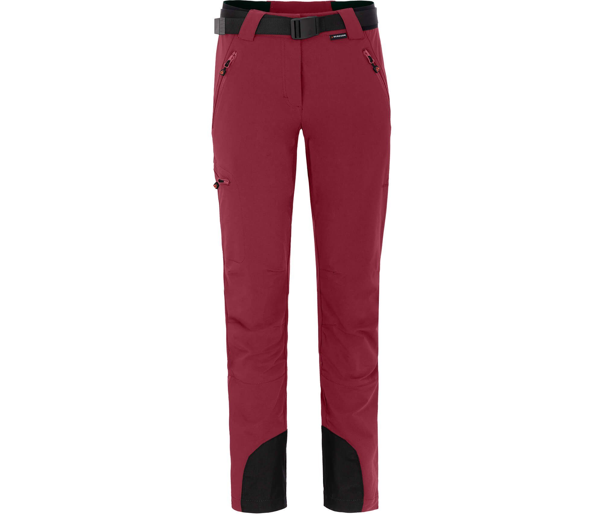Bergson Outdoorhose »TUULIKKI« Damen Wanderhose, robust, bielastisch,  Normalgrößen, dunkel rot online kaufen | OTTO