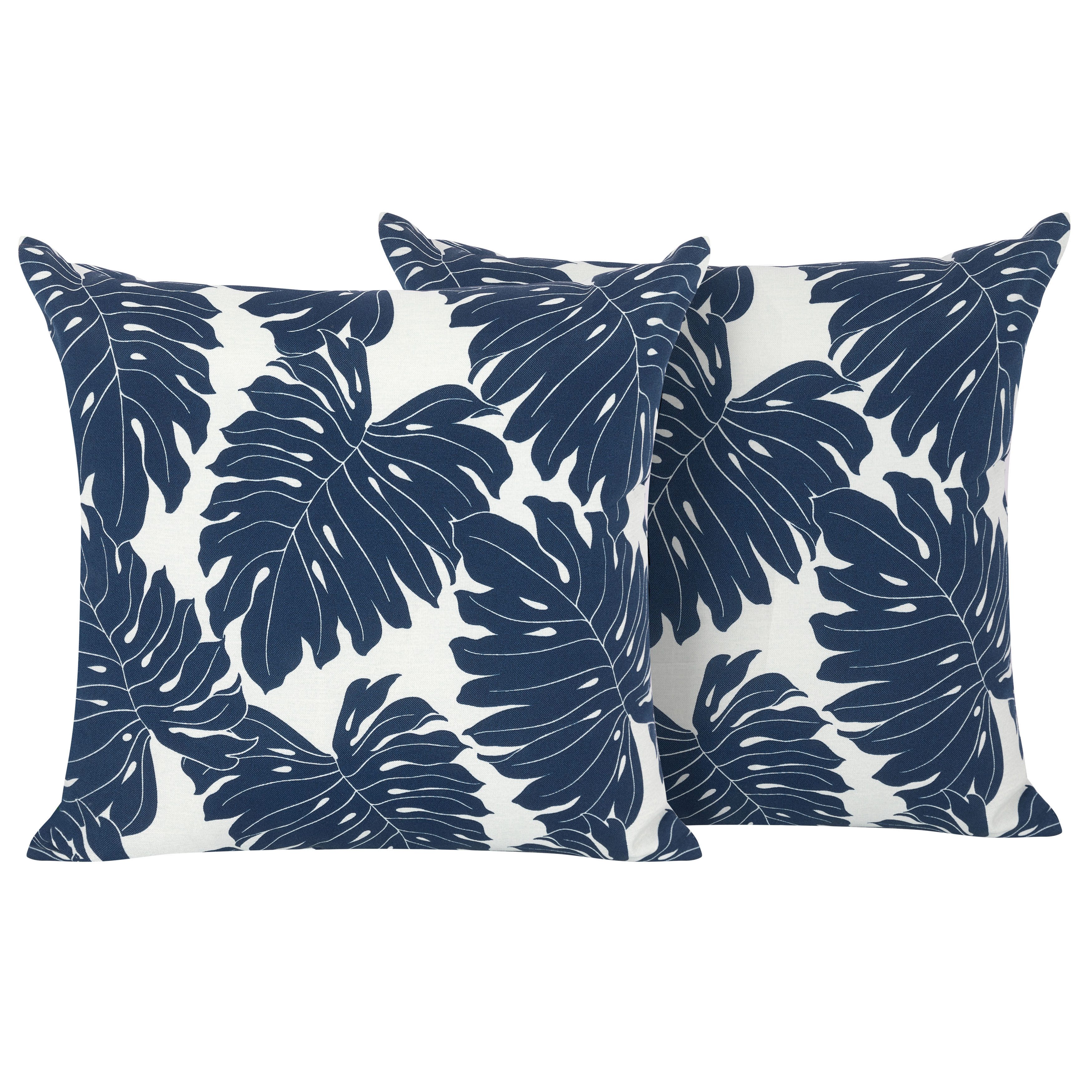 Avestar Dekokissen 44 x 44 cm Outdoor Kissen für die Terrasse, mit Palmblattmuster
