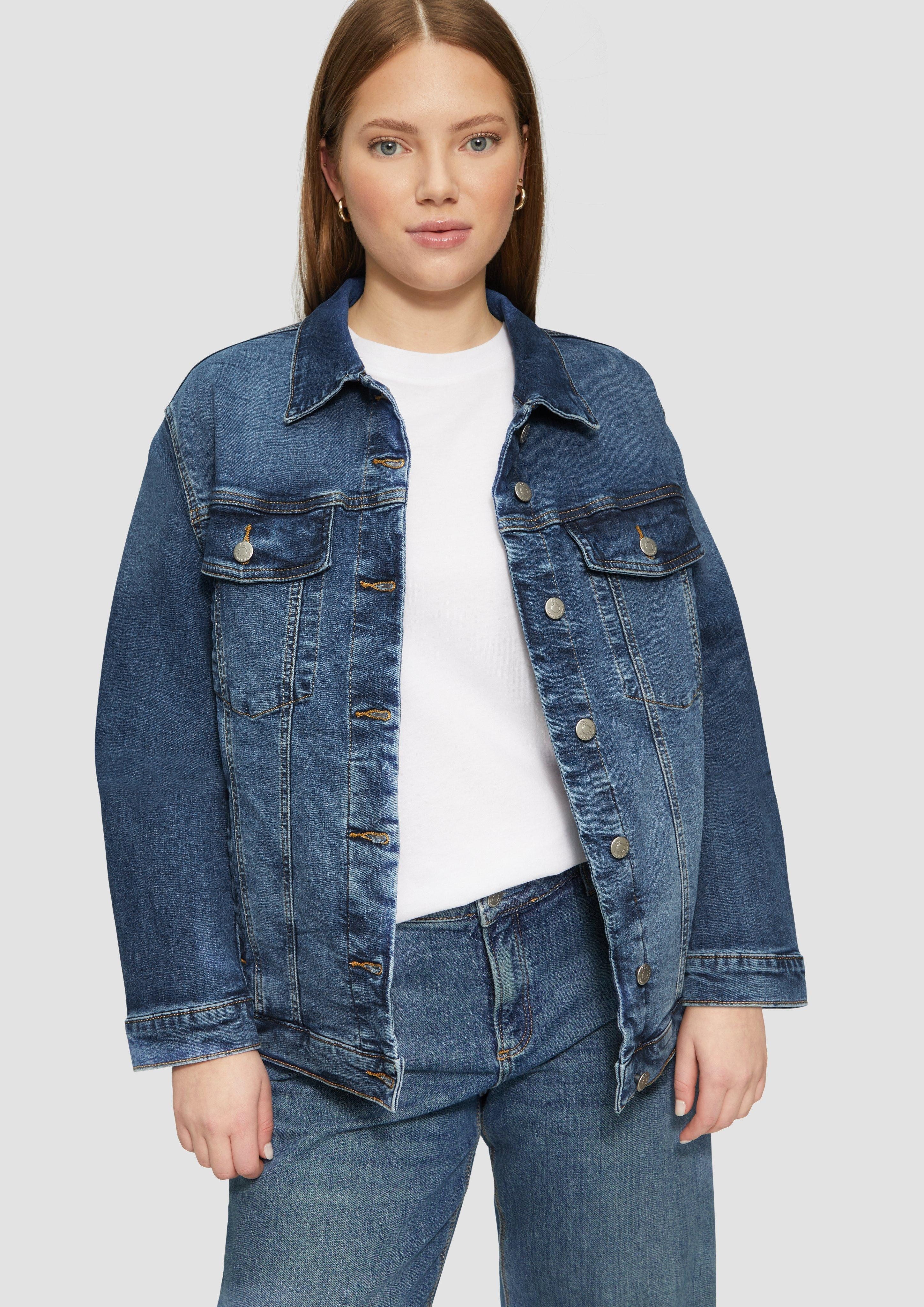 QS Outdoorjacke Schmal geschnittene Denimjacke in günstig online kaufen