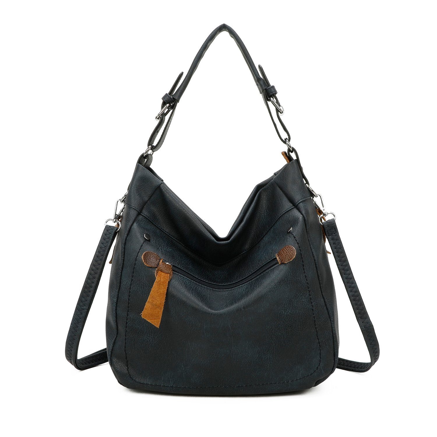 HALFAR City Shopper Modern Classic | Filz-Einkaufstasche, Anthrazit, 37 X 30 X 12 Cm | Mit Abnehmbarer Innentasche