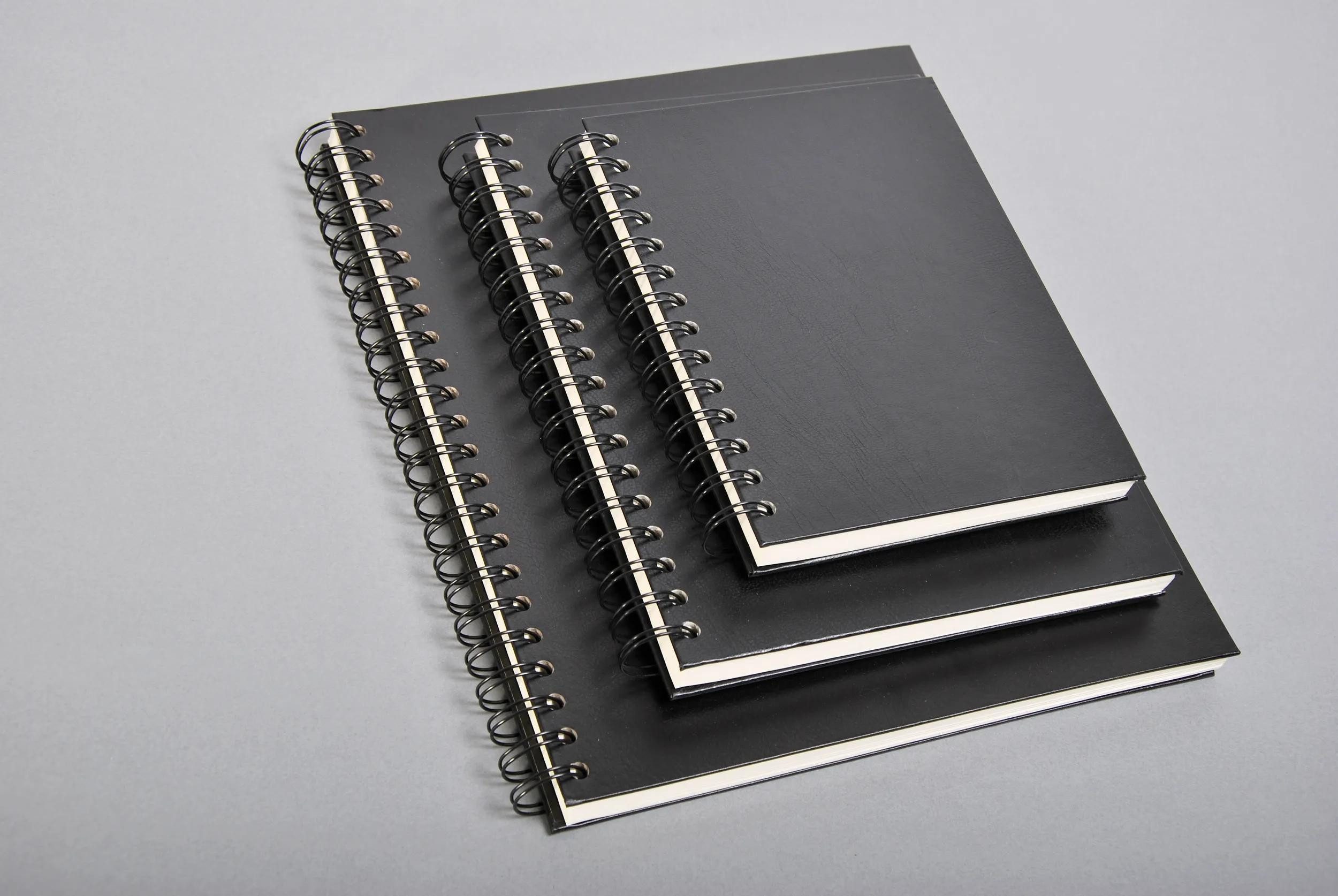 CLAIREFONTAINE Zeichenpapier 5x Skizzenbuch schwarzer Einband 12x18cm 100 Blatt Schwarz 96662C, Notizbuch