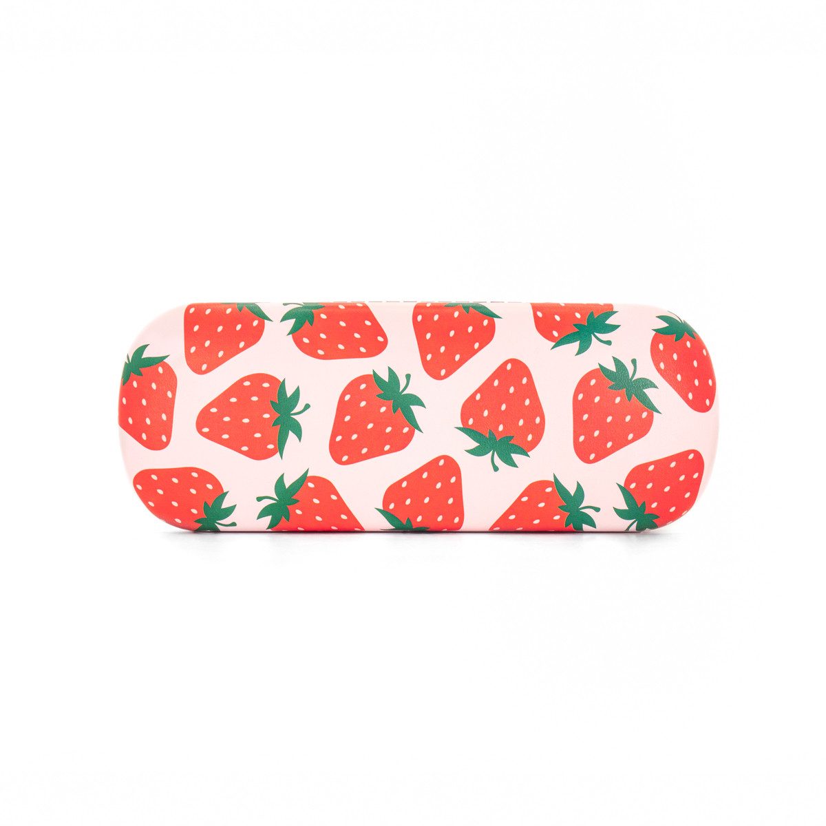Sass & Belle Brillenetui Strawberry, Hartschale, ca. 16 x 6 x 3,5 cm, Erdbeer-Motiv