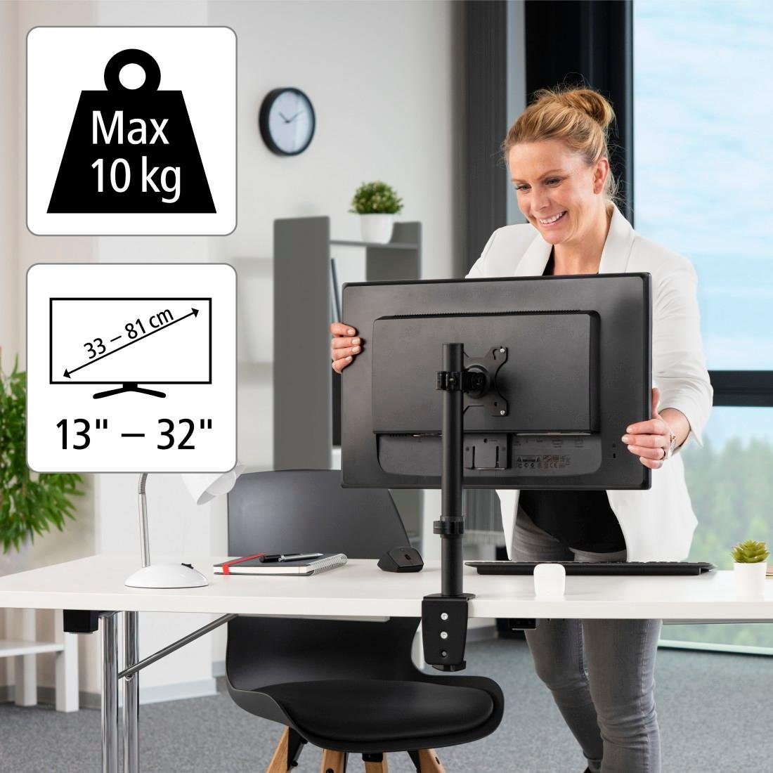 Hama Monitor-Halterung Bildschirm Halterung, 33-81 cm(13"-32) Schwarz, (bis 32 Zoll)