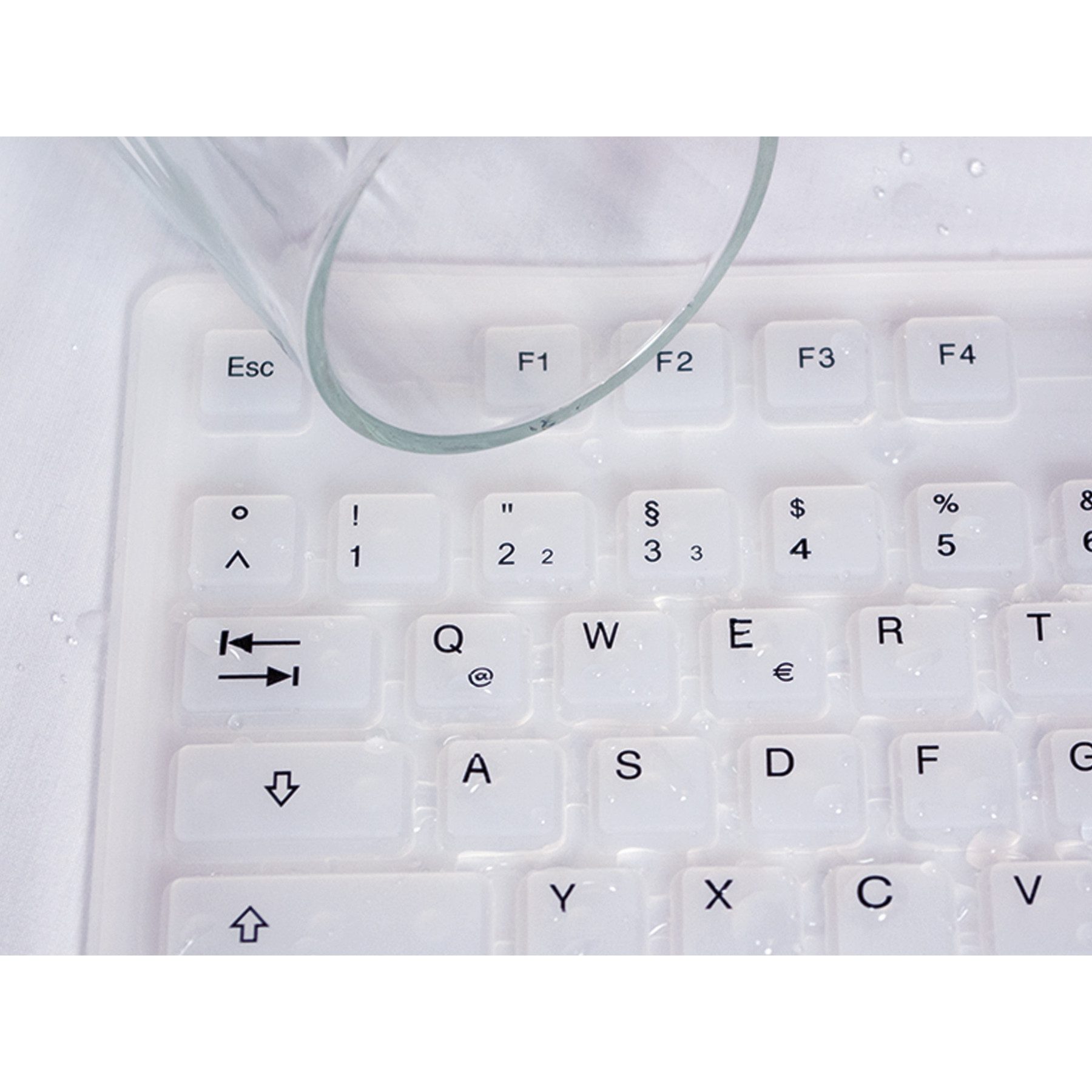 LogiLink LOGILINK Tastatur ID0018A, flexibel, weiß flexible Tastatur