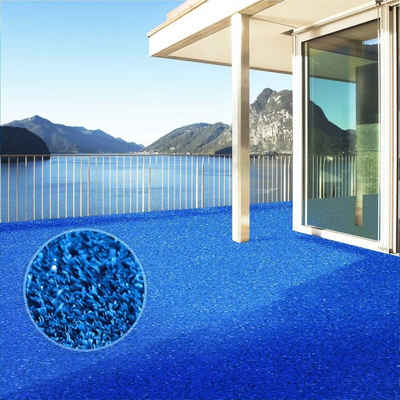 Kunstrasen Premium Spring Blau, mit Drainagefunktion, verschiedene Größen, Karat, Höhe: 7 mm