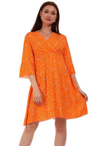 YC Fashion & Style Sommerkleid »Sommerkleid Minikleid in Wickeloptik One Size 36-40« (1-tlg) mit Volant
