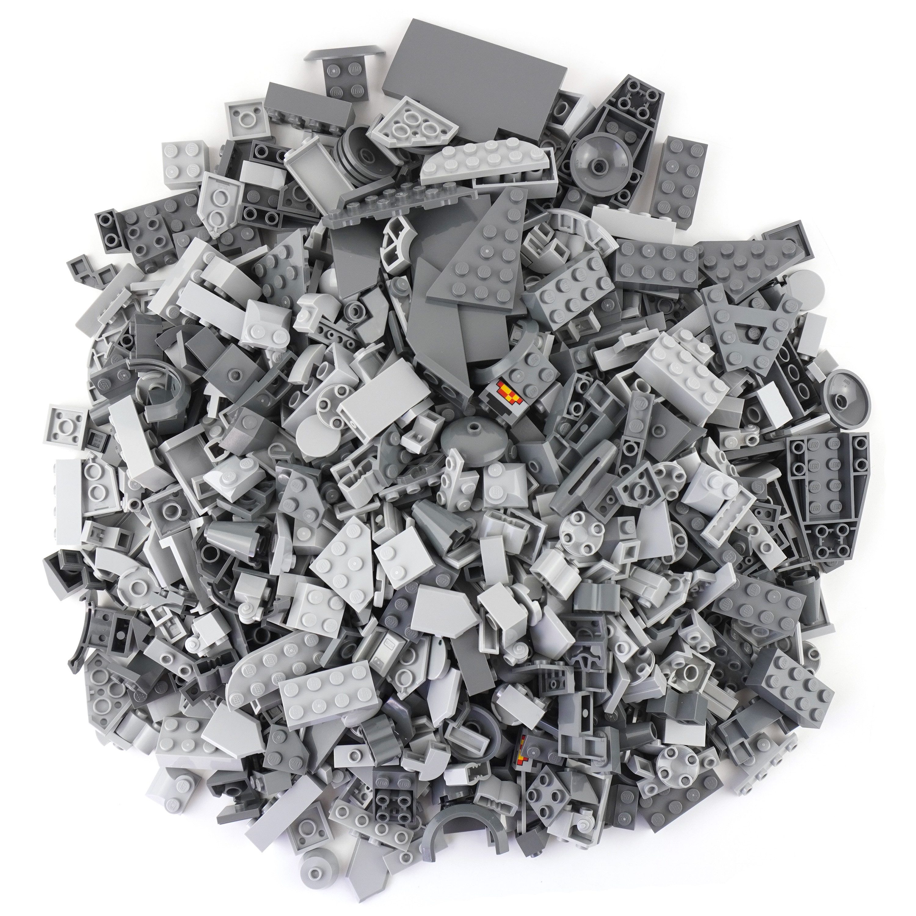 LEGO® LEGO® Steine Sondersteine Gemischt Hellgrau Dunkelgrau NEU! Menge 100x Spielbausteine, (Bausteine, 100 St., Kreativ-Set), Made in Europe