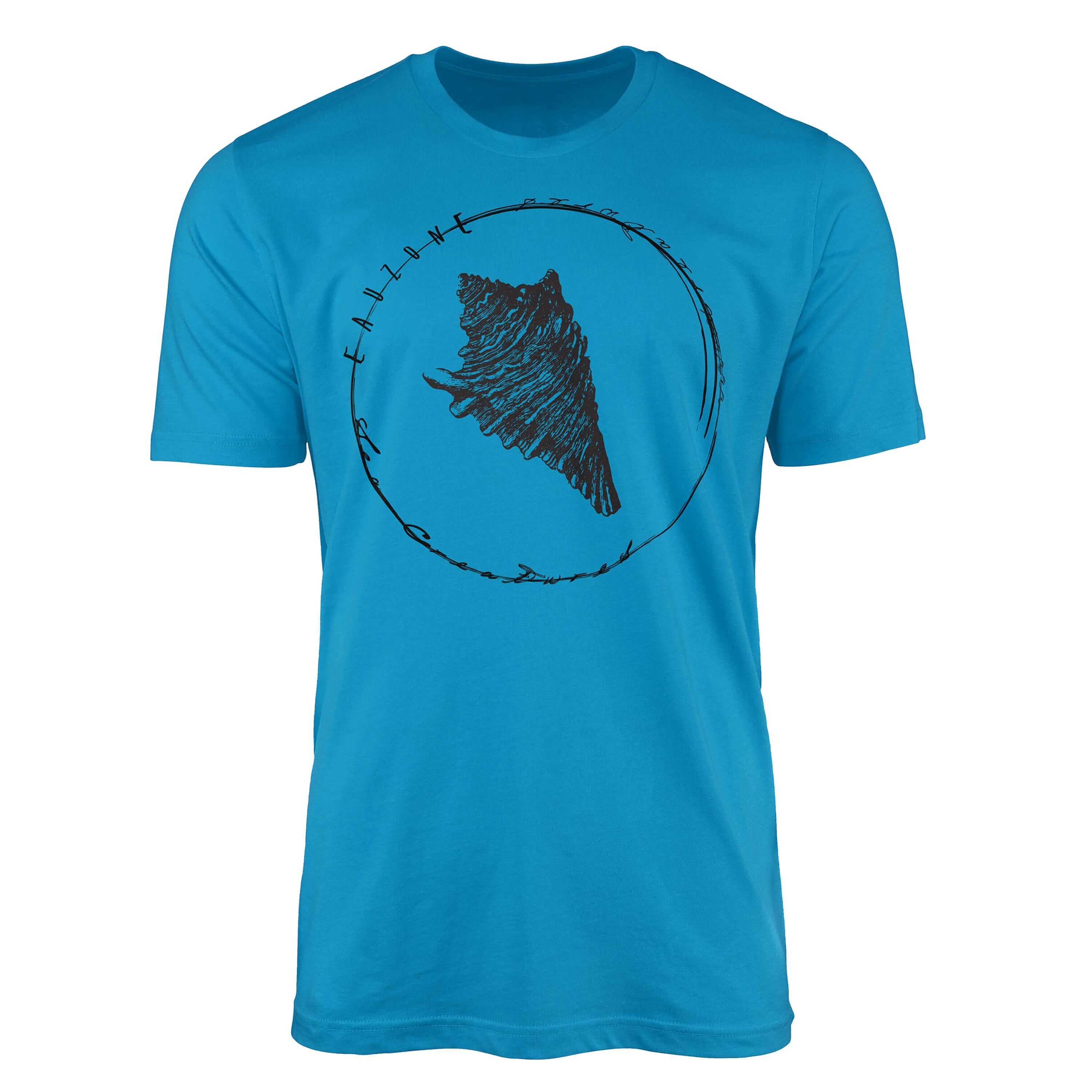 Sinus Art T-Shirt T-Shirt Tiefsee Fische - Serie: Sea Creatures, feine Struktur und sportlicher Schnitt / Sea 046 Atoll