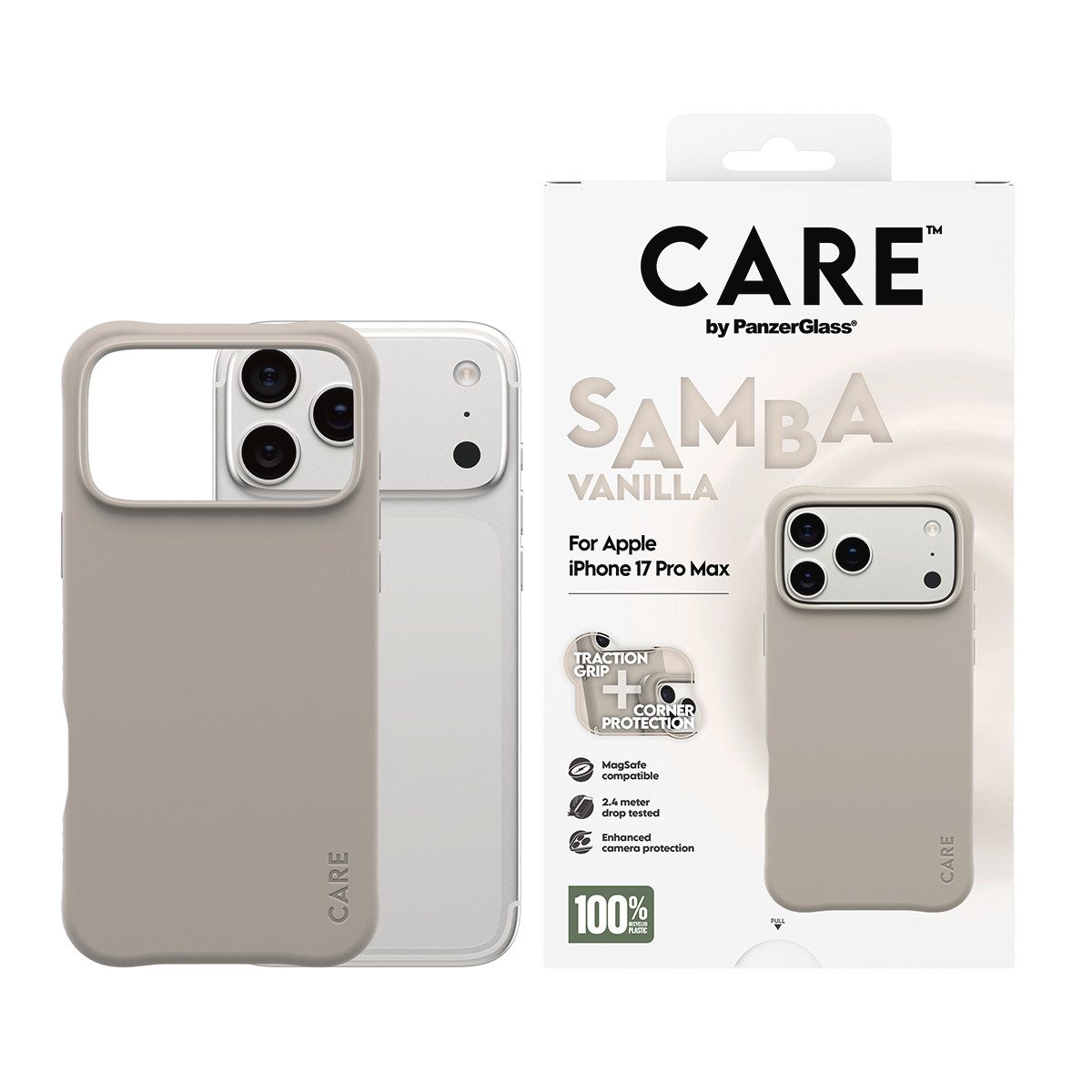 CARE by PanzerGlass Handyhülle Samba MagSafe Case für Apple iPhone 17 Pro Max, Backcover, Schutzhülle, Handyschutzhülle, Case, Schutzcase, stoßfest