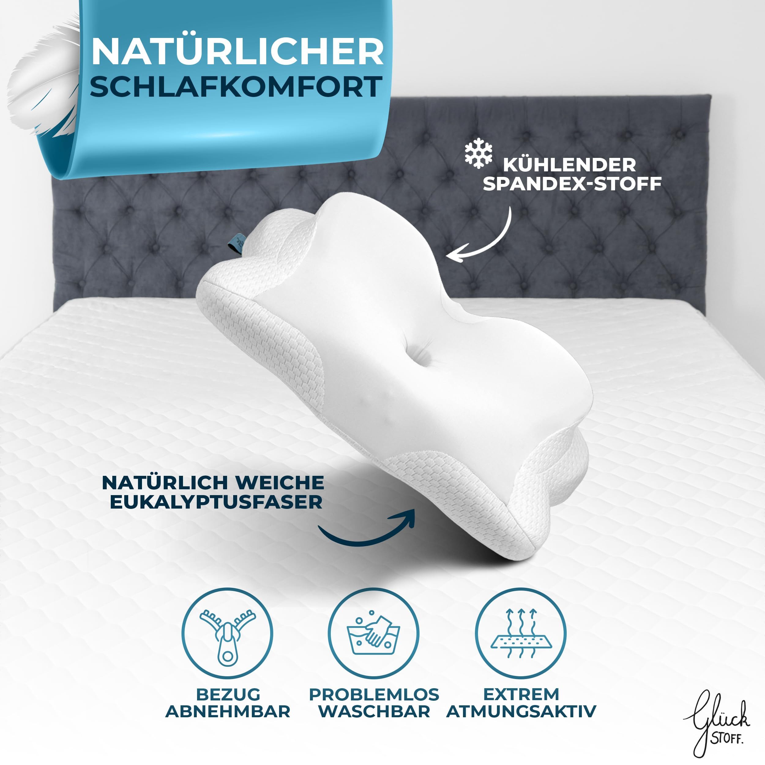 Glückstoff Kissenbezug für Orthopädisches Kissen [mit günstig online kaufen