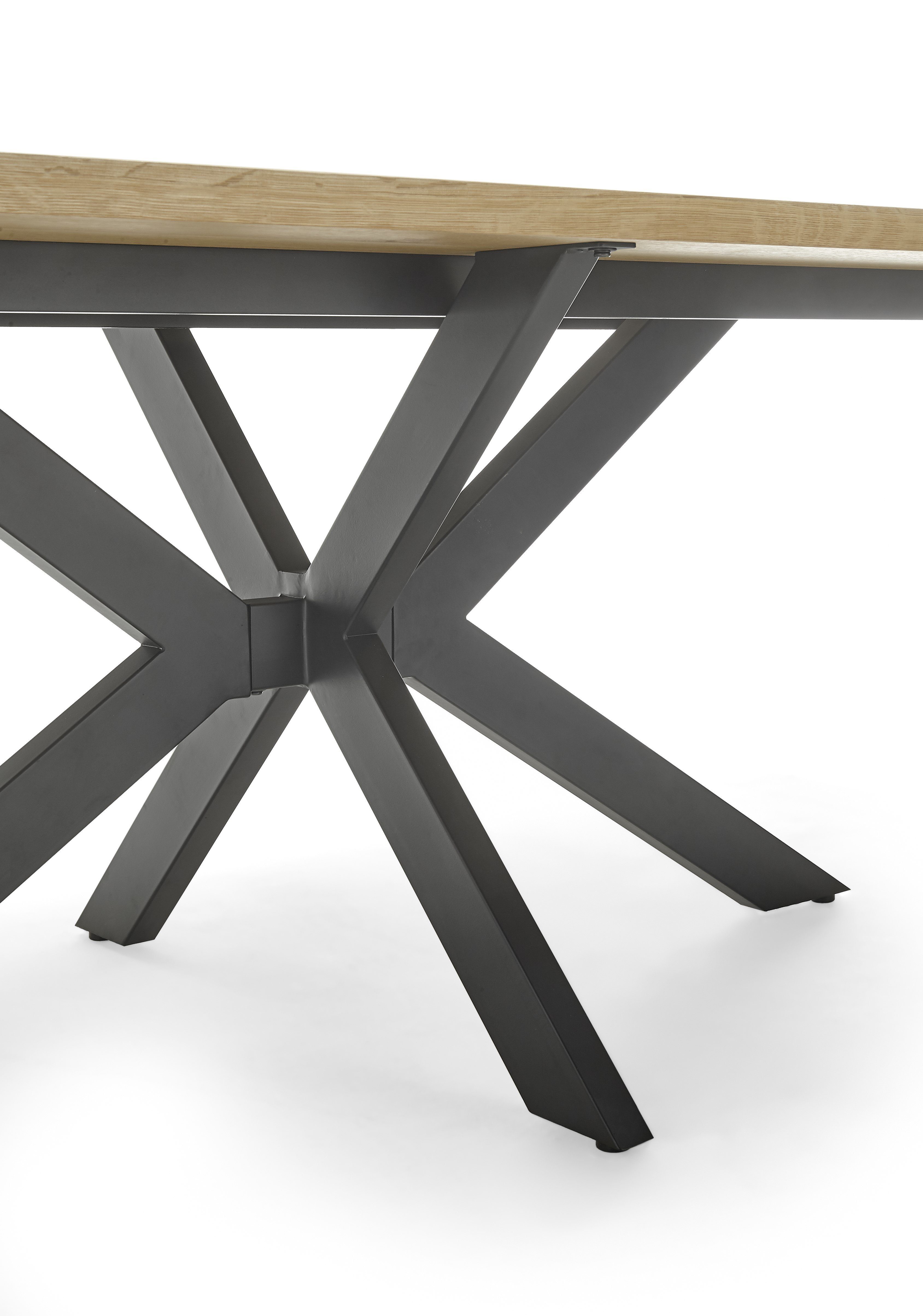 mit Umag Natürliche Fuß), Esstisch (Tischplatte Extravagantes Eichenfurnier-Maserung Liadomo Design-Gestell &