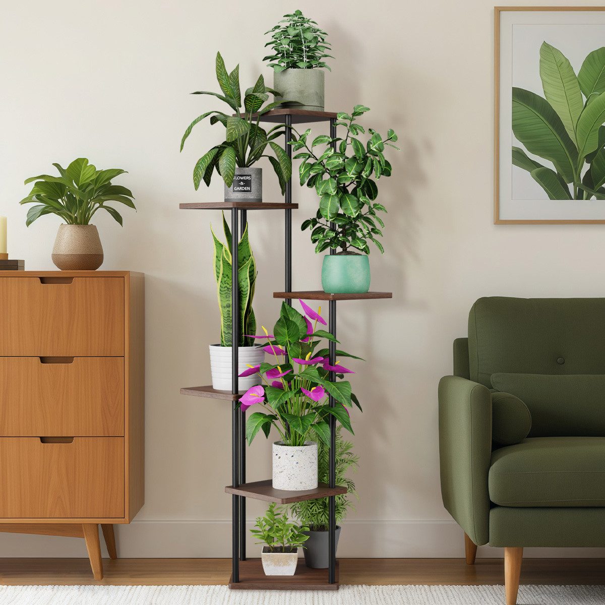 Simloveve Blumenständer Pflanzenständer aus Holz und günstig online kaufen