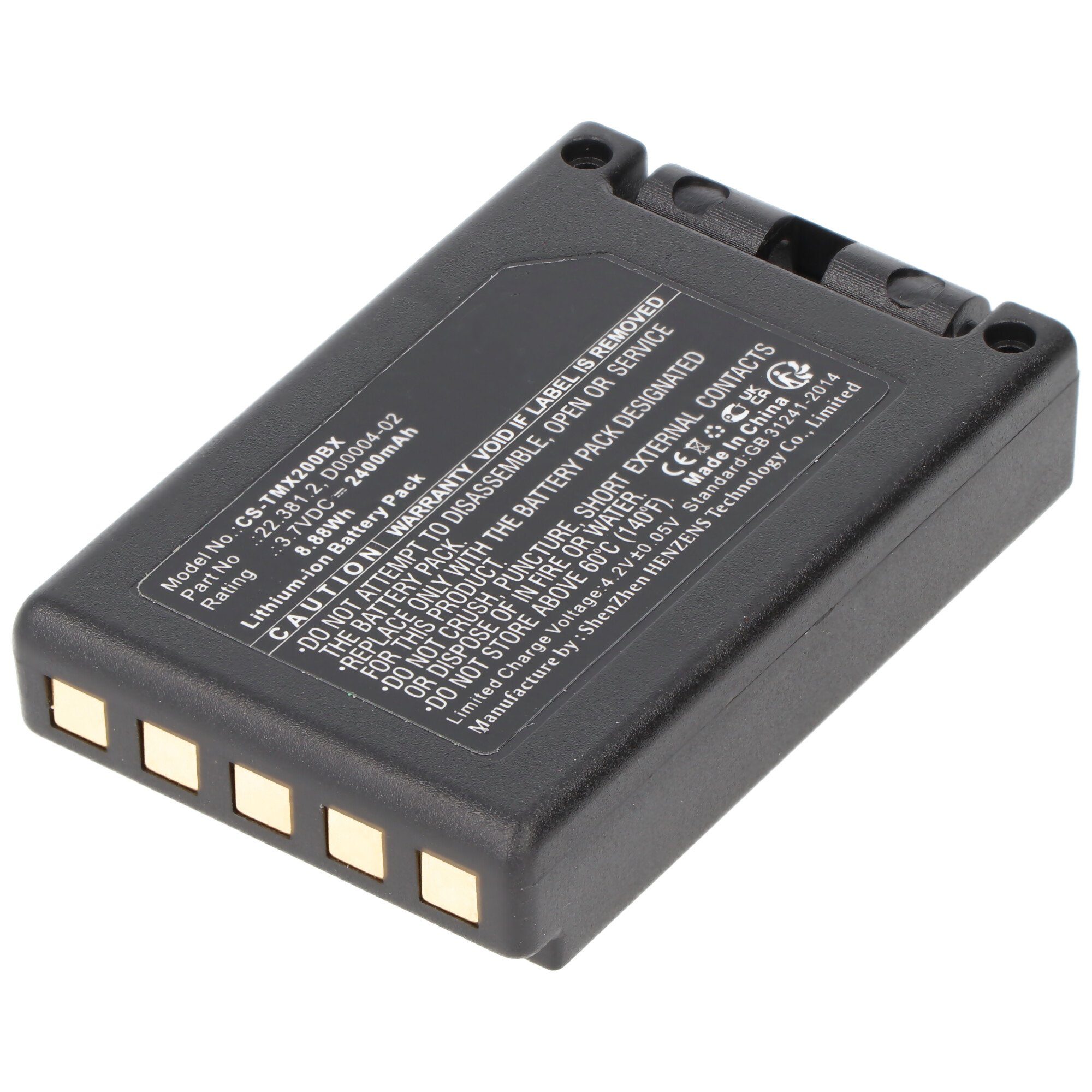 Kranakku Li-Ion 3,7V 2400mAh ersetzt Teleradio 22.381.2 Akku