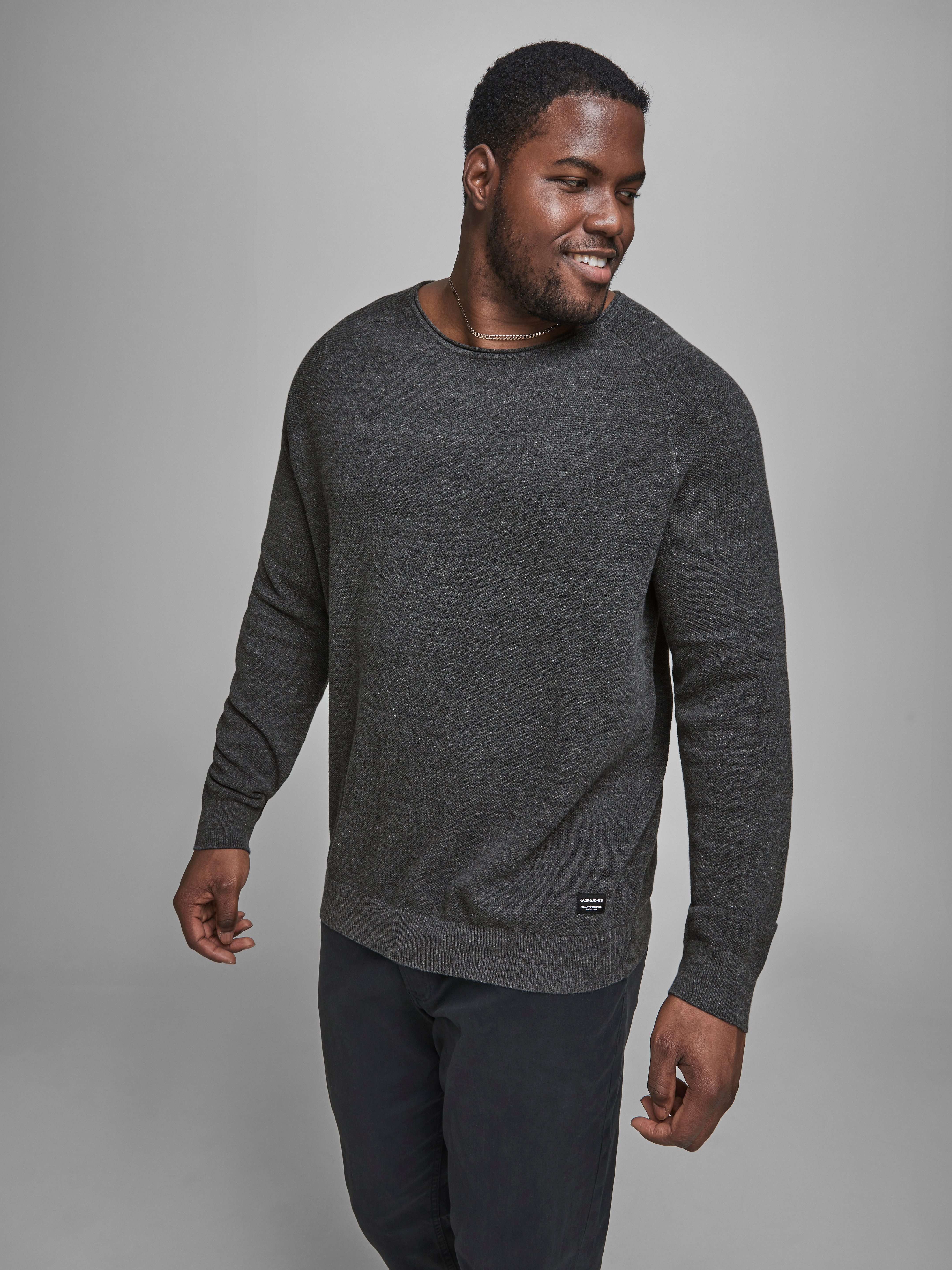Rundhalspullover JJEHILL KNIT CREW NECK NOOS PLS
