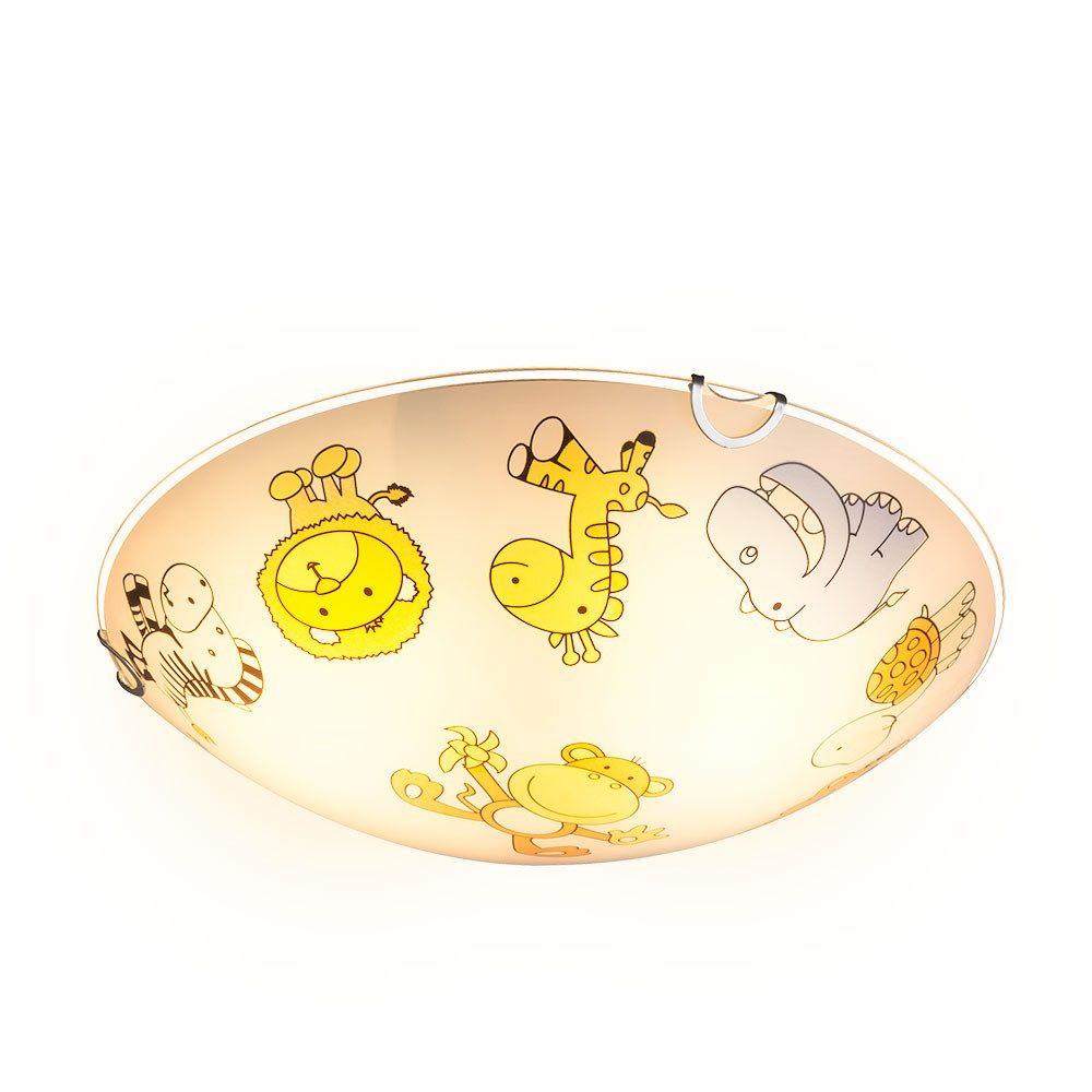 GLOBO LIGHTING Dekolicht, Leuchtmittel inklusive, Kinder Decken Lampe Zoo Tier Motiv Beleuchtung Spiel