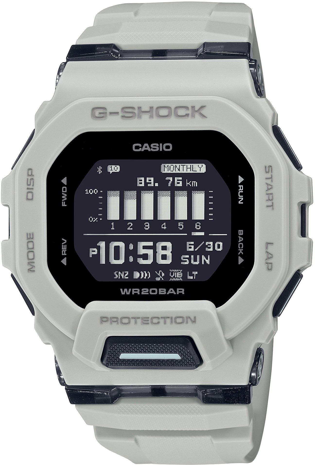 CASIO G-SHOCK GBD-200-1ER Smartwatch, Armbanduhr, Herren,Bluetooth,Schrittzähler,bis 20bar wasserd.,digital