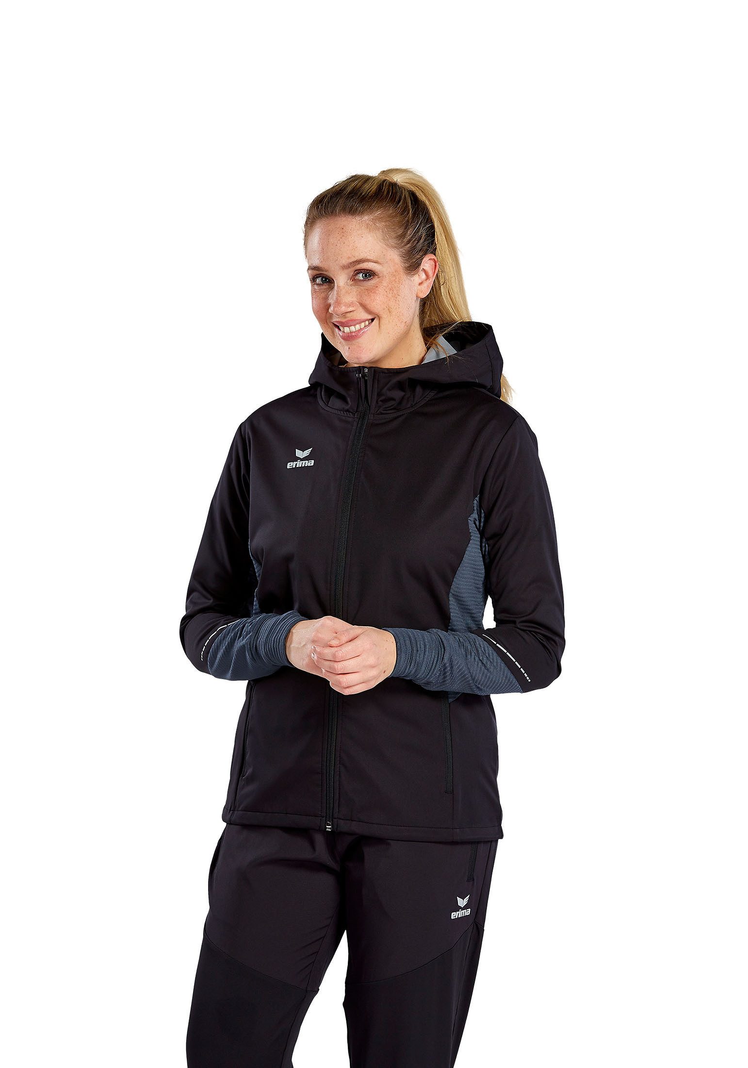 Erima Laufjacke RACING Running Jacke Damen Leichtes, wasserabweisendes Material