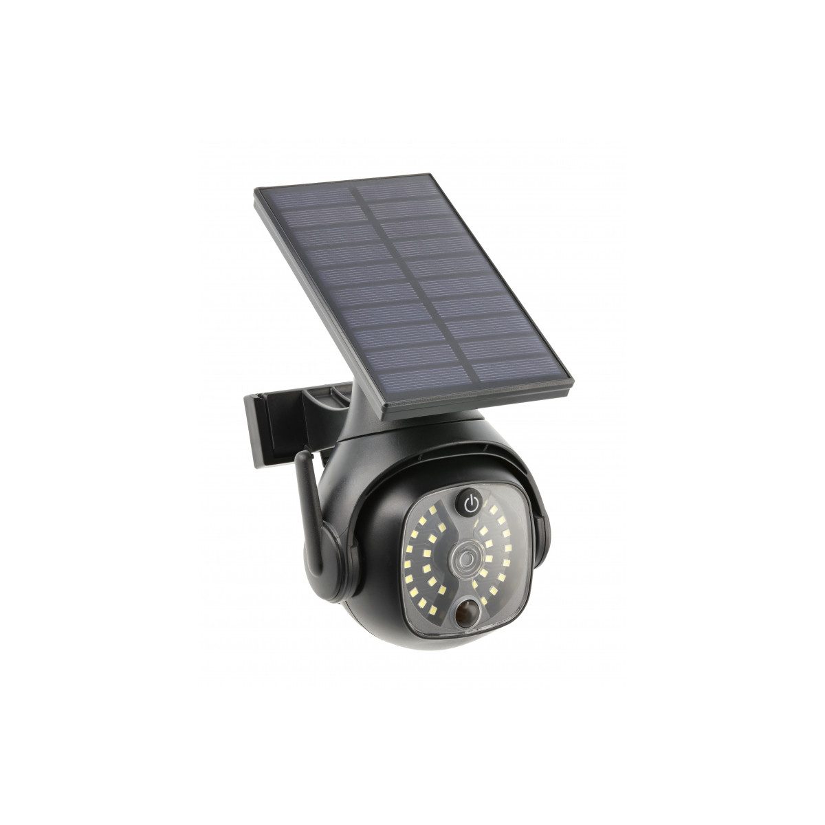 GTV Außen-Wandleuchte Solarfluter mit Bewegungs- und Dämmerungssensor GUARDOS, LED, 300lm, LED, 300lm, 6400K, 1200mAh, IP65, Dummy-Kamera