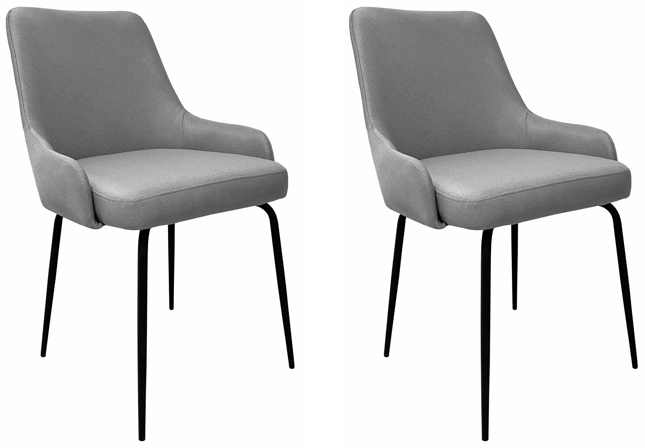 OTTO home Esszimmerstuhl Cillian (Set, 2 St), pflegeleichter Webstoff, schwarze Metallbeine, Sitzbreite 46 cm
