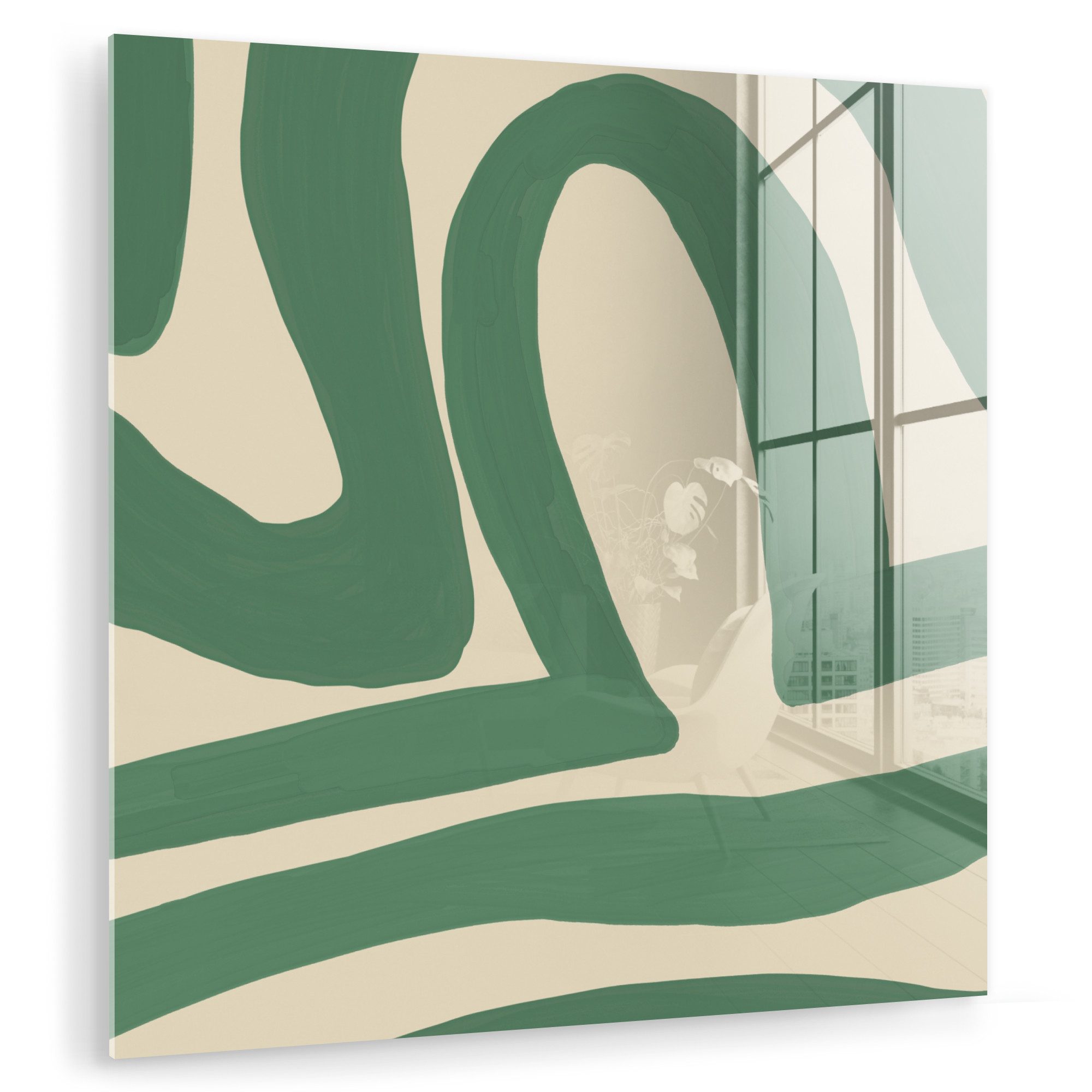 MuchoWow Acrylglasbild Grün - Kunst - günstig online kaufen