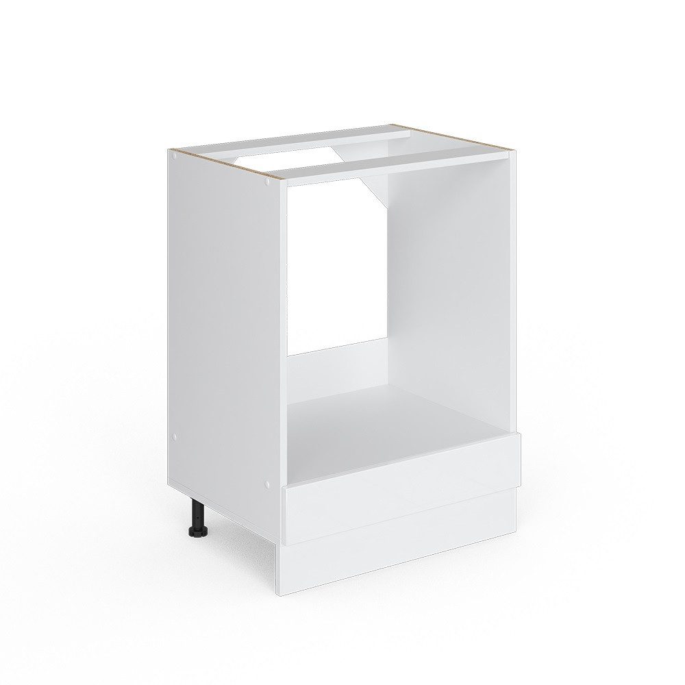 Vicco Herdumbauschrank R-Line Weiß Hochglanz/Weiß 60 cm ohne Arbeitsplatte günstig online kaufen