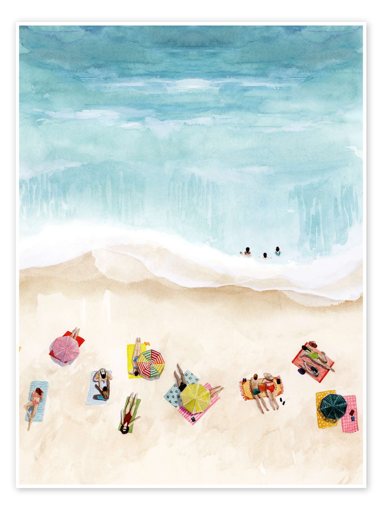 Posterlounge Wandbild Strand Woche II, Grace Popp, erhältlich als Poster, Leinwandbild, Wandsticker oder Acrylglasbild