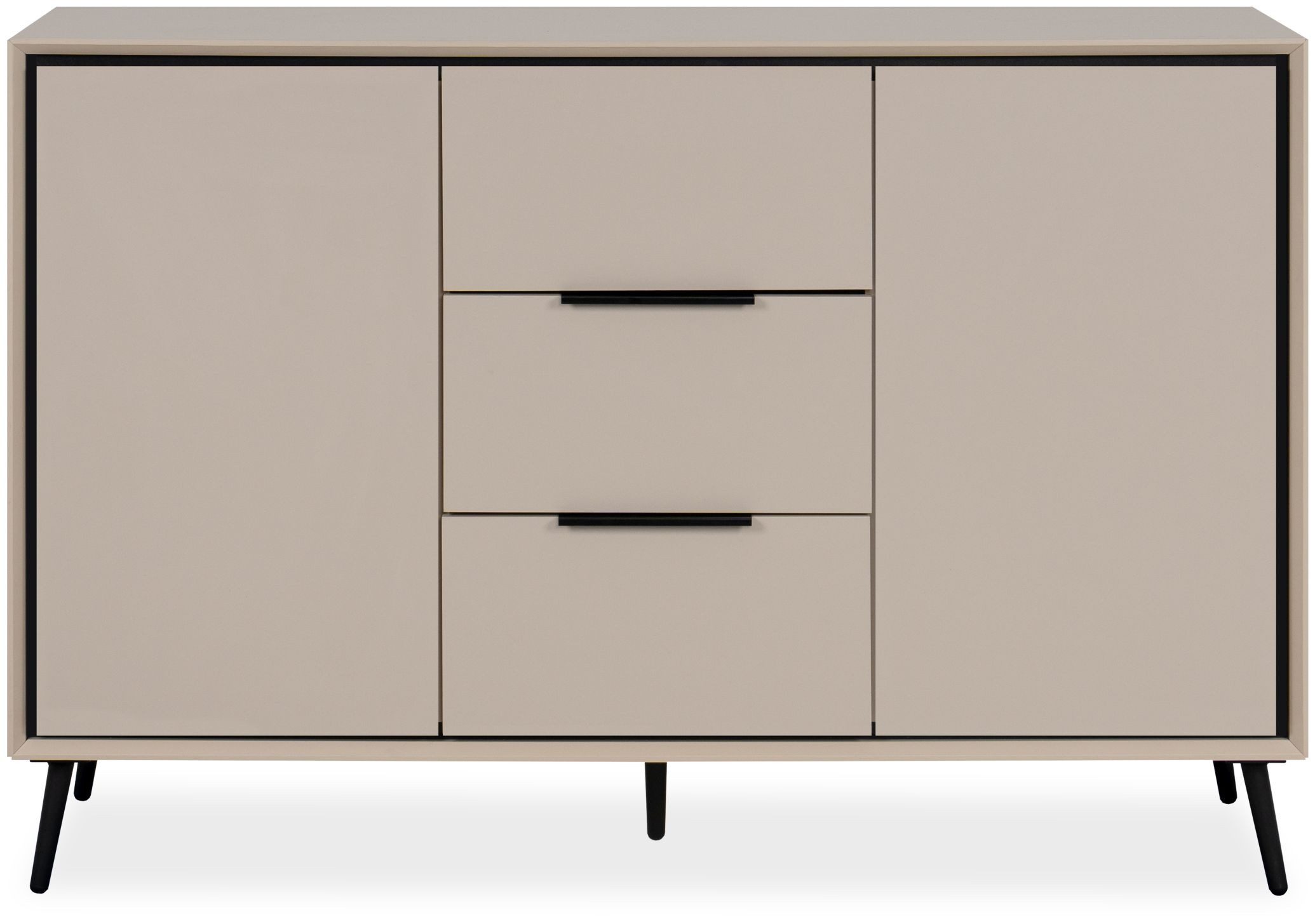Finori Kommode, sand / schwarz B x H x T ca. 135 x 90 x 38 cm
