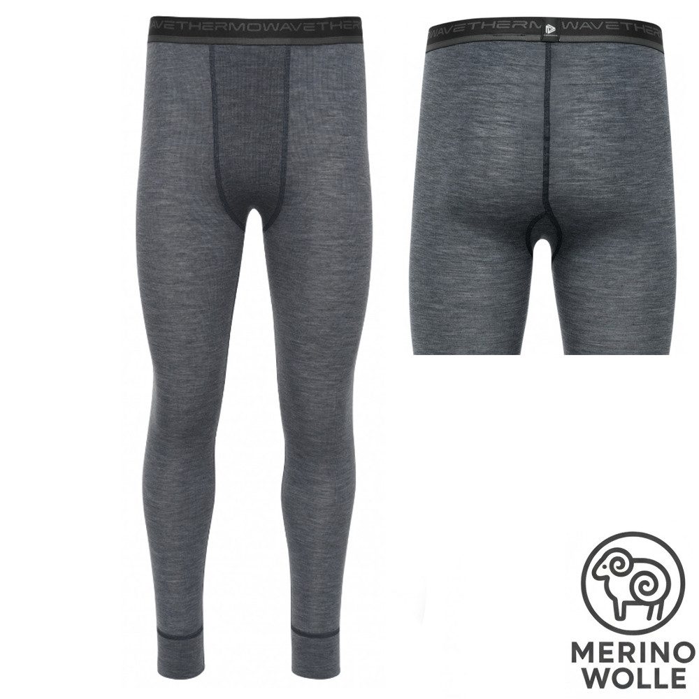 Trainingstights Thermowave - Herren Merino Warm Active Pants Hose, grau