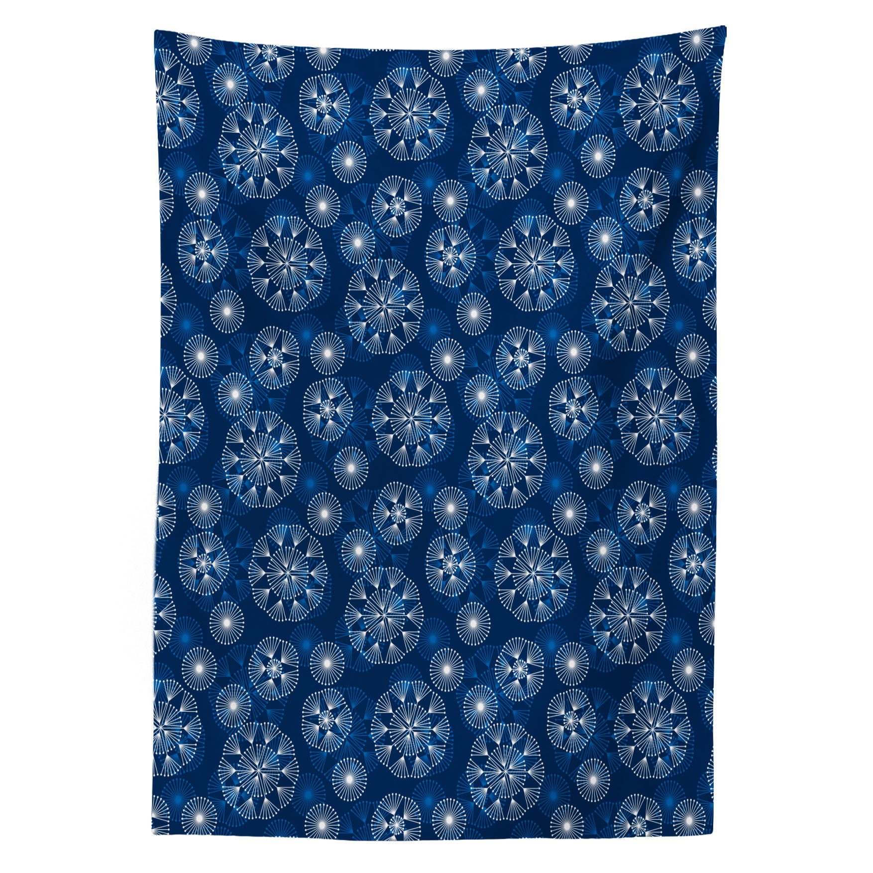 Abakuhaus Tischdecke Farbfest Waschbar Für den Außen Bereich geeignet Klare Farben, Weihnachten Winter-Muster Schneeflocken