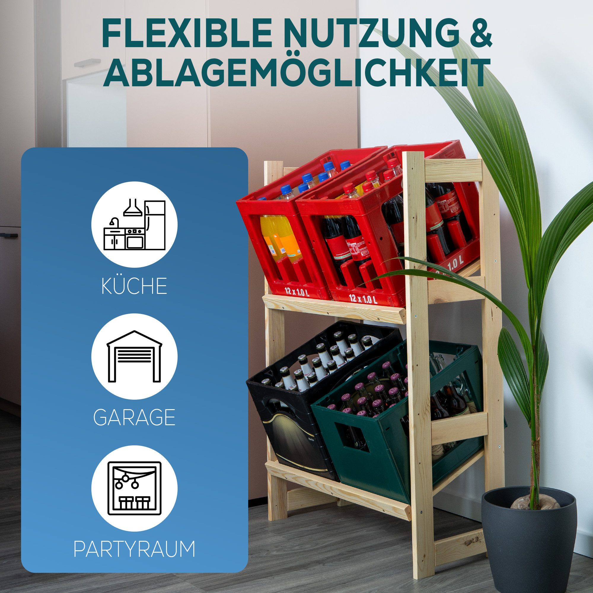 STAHLMANN COMMERCE GmbH Flaschenregal Getränkekistenregal für günstig online kaufen